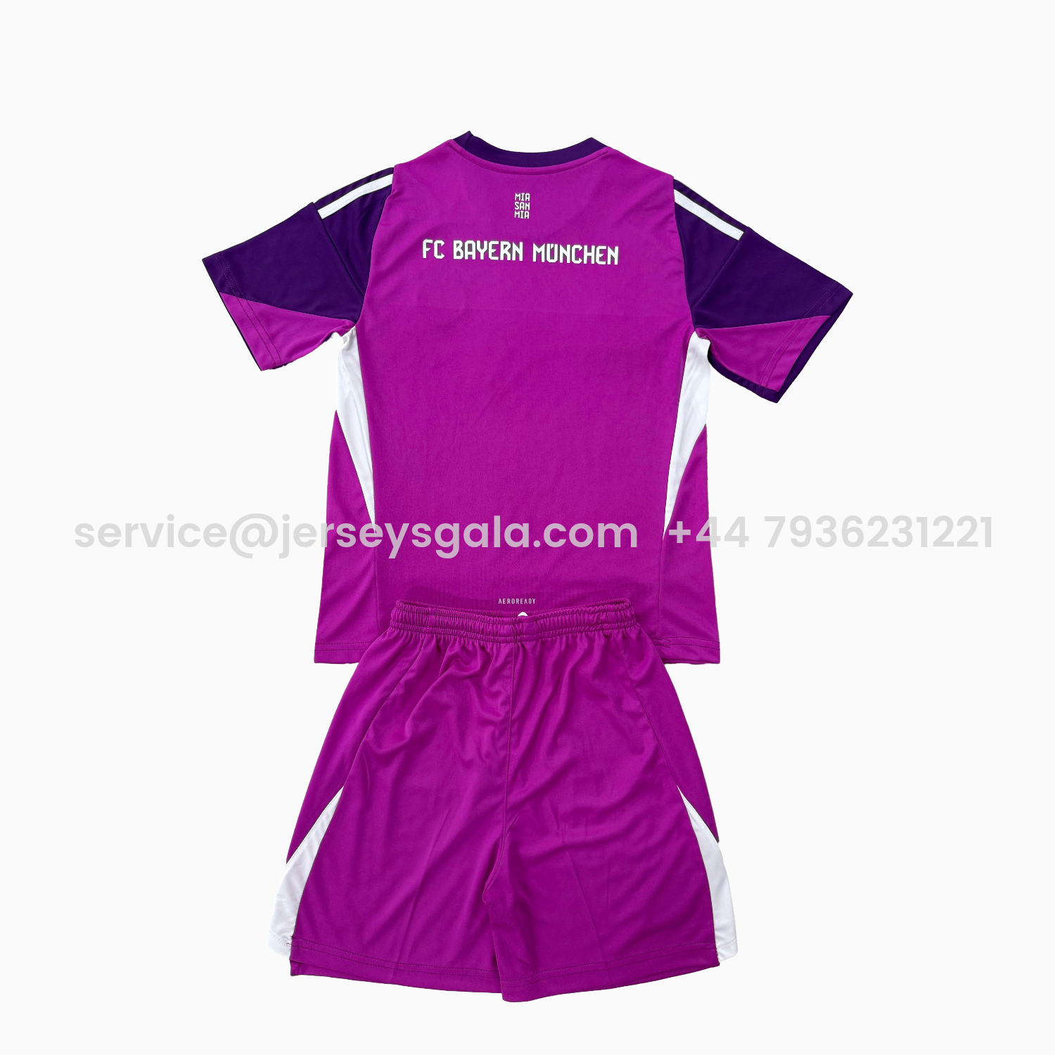 JerseysGala.com | Bayern Munich 25-26 Pueple Goalkeeper Kids Kit -Customize Name, Number and Patch | Worldwide Shipping