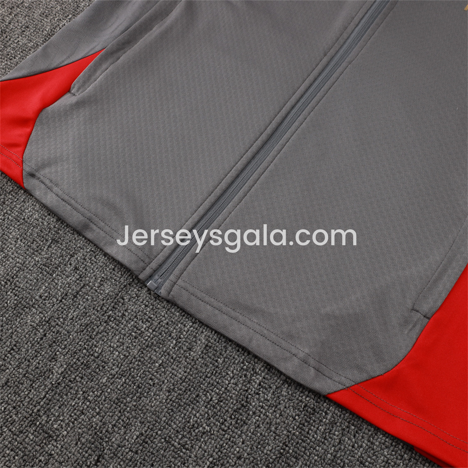 JerseysGala.com | AC Milan 25-26 Jacket Training Tracksuit - Grey top & Grey Pants -Customize Name, Number and Patch | Worldwide Shipping