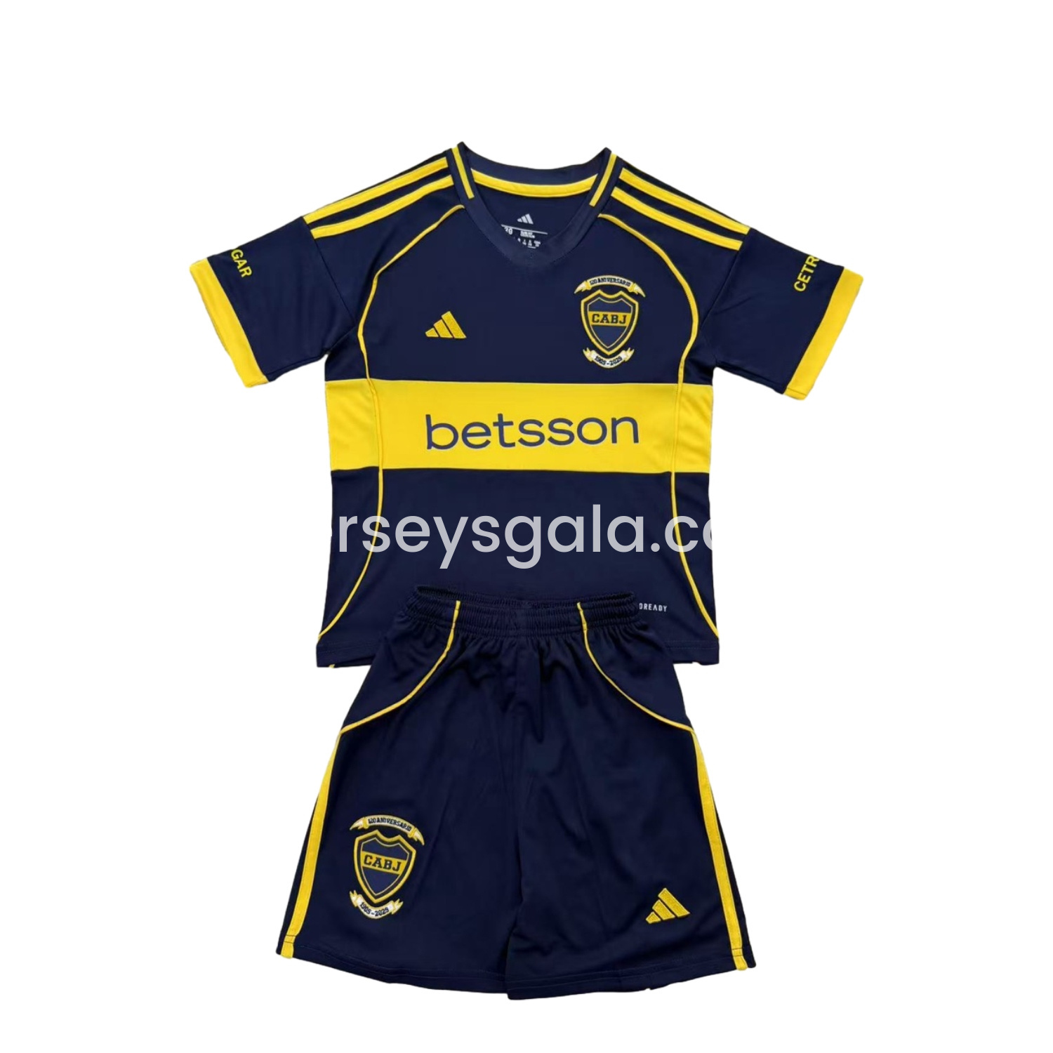 JerseysGala.com | Boca Juniors 25-26 Home 120th Anniversary Men's Adult Jersey Set - Fans Version -Customize Name, Number and Patch | Worldwide Shipping