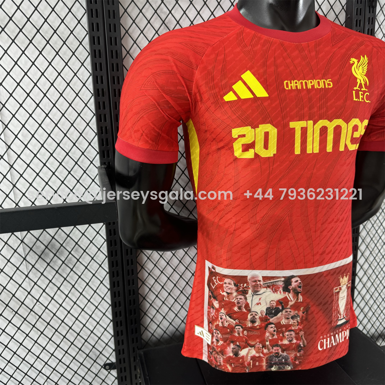 JerseysGala.com | Liver.pool 25-26 20 Times Champions Red Jersey - Player Version -Customize Name, Number and Patch | Worldwide Shipping