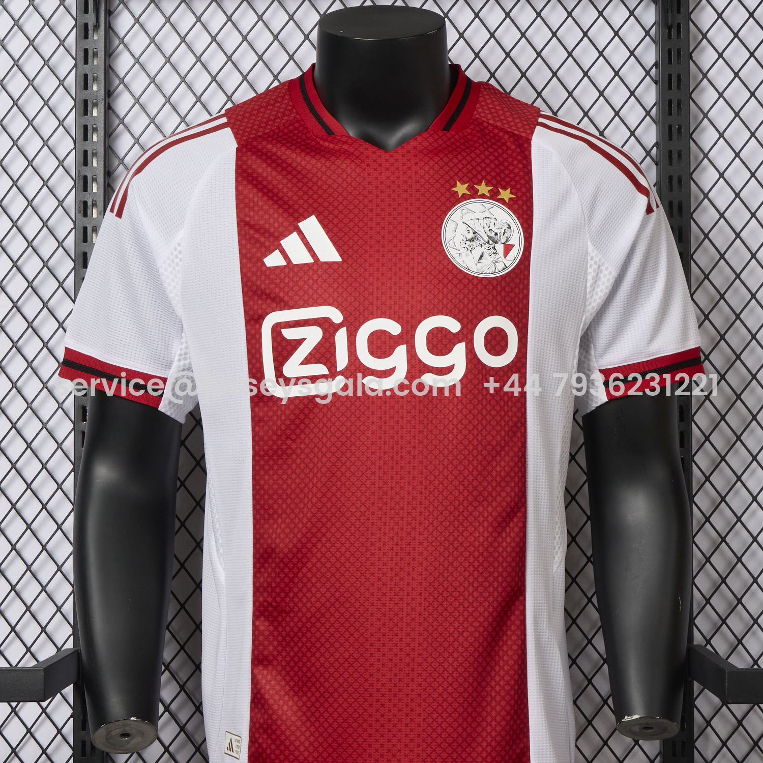 JerseysGala.com | Ajax 25-26 Home Jersey - Player Version -Customize Name, Number and Patch | Worldwide Shipping