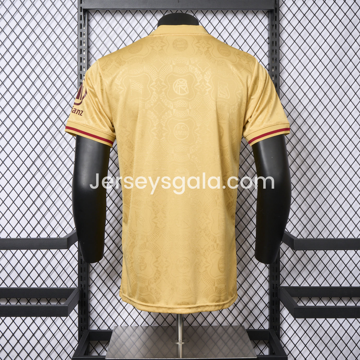 JerseysGala.com | Bayern Munich 2025 Golden 125th Anniversary Jersey - Player Version -Customize Name, Number and Patch | Worldwide Shipping