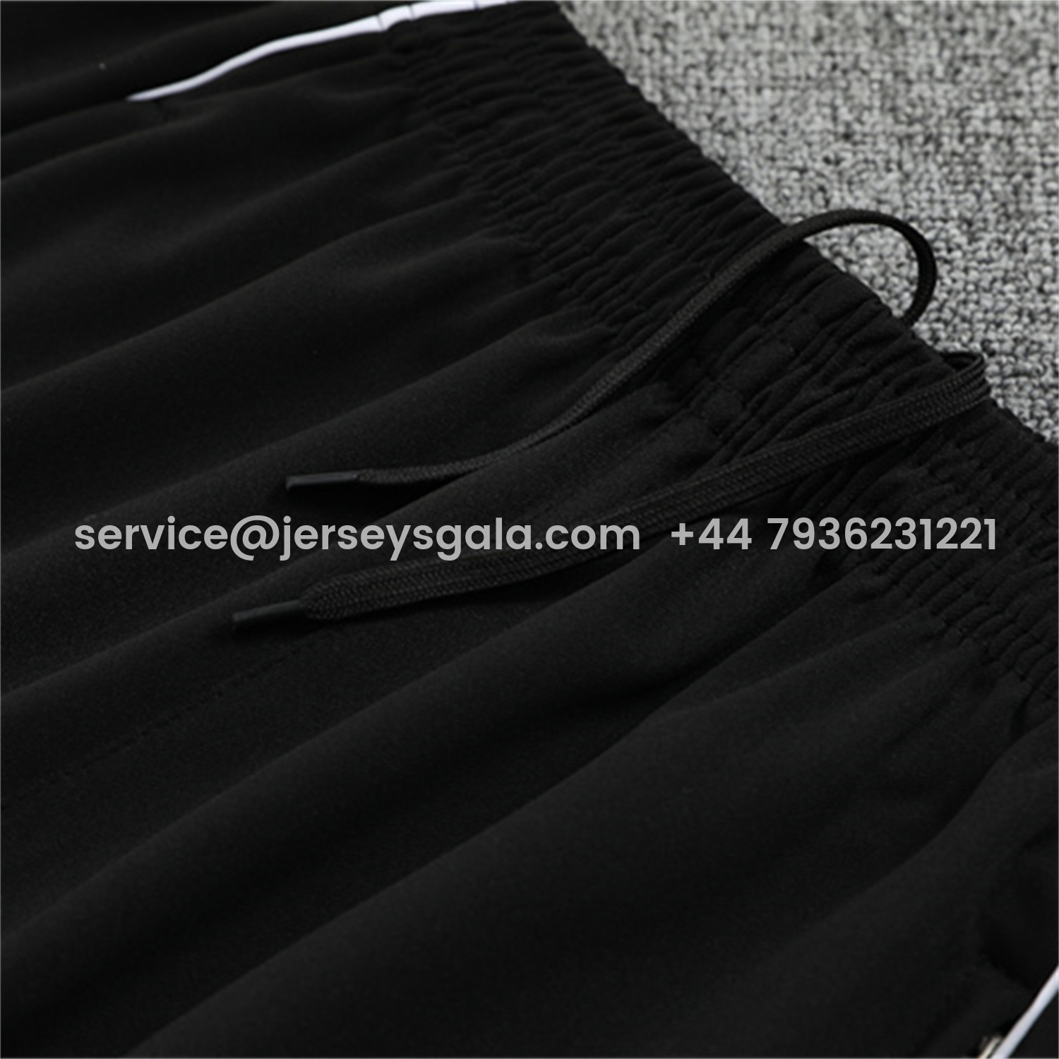 JerseysGala.com | Germany 25-26 Kids Long Sleeve Training Set - White Top and Black Pants -Customize Name, Number and Patch | Worldwide Shipping