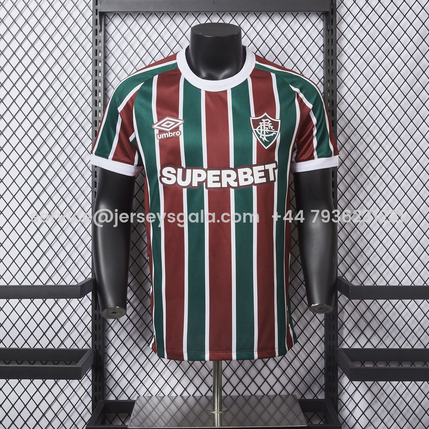 JerseysGala.com | Fluminense 25-26 Home Jersey With Chest Sponsor - Player Version -Customize Name, Number and Patch | Worldwide Shipping