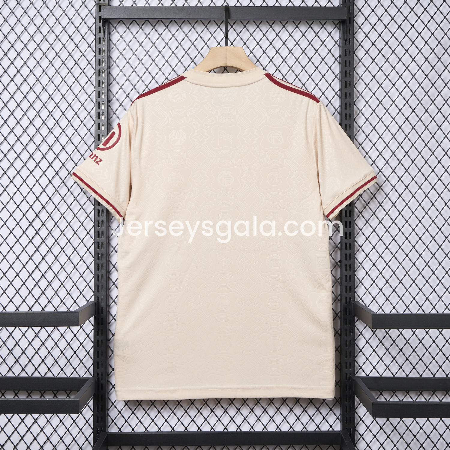 JerseysGala.com | Bayern Munich 2025 Apricot 125th Anniversary Jersey - Fans Version -Customize Name, Number and Patch | Worldwide Shipping
