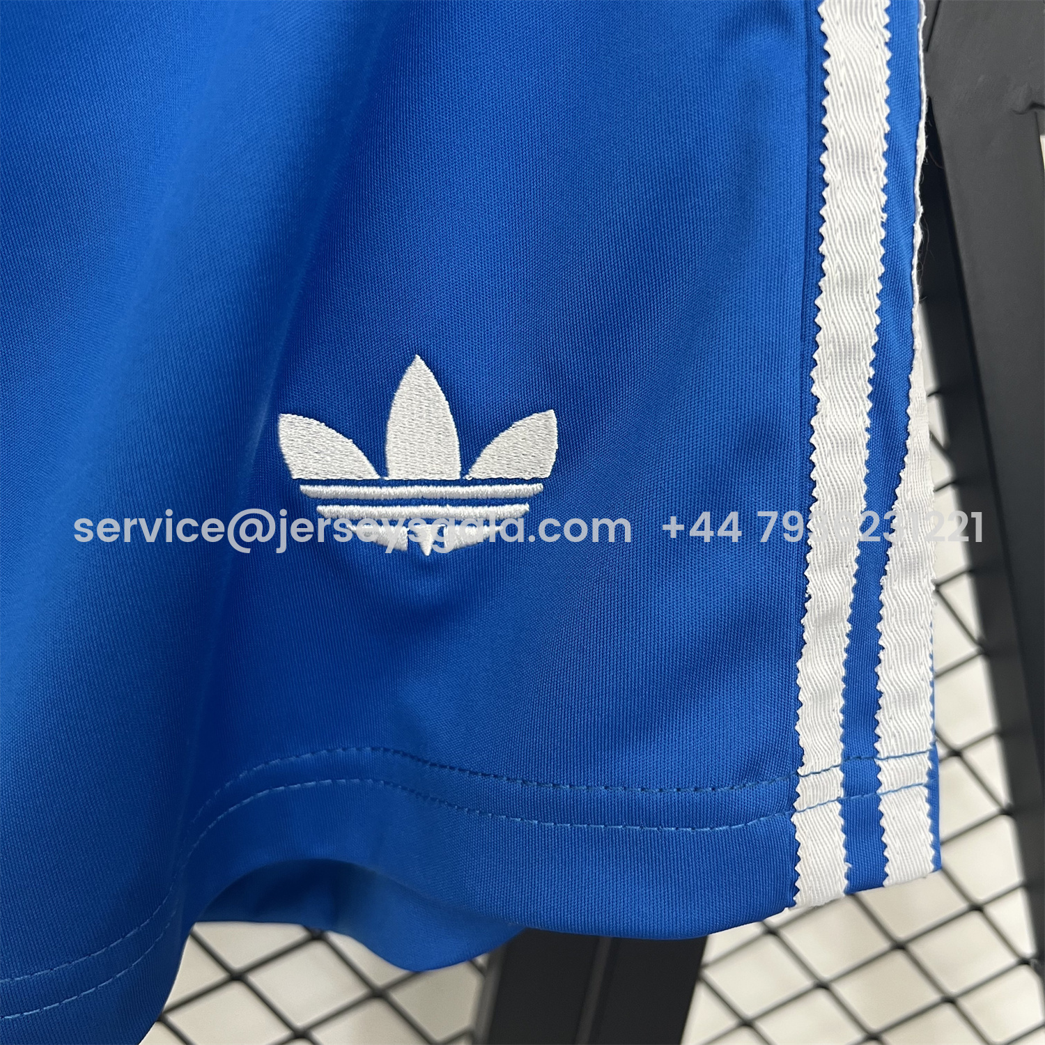 JerseysGala.com | Real Madrid 25-26 Third Blue Shorts - Fans Version -Customize Name, Number and Patch | Worldwide Shipping