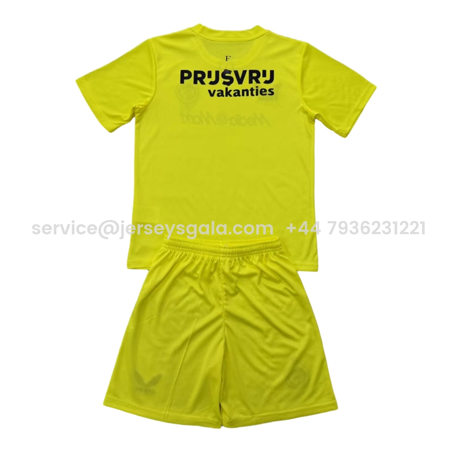 JerseysGala.com | Feyenoord 25-26 Yellow Goalkeeper Kids Kit -Customize Name, Number and Patch | Worldwide Shipping