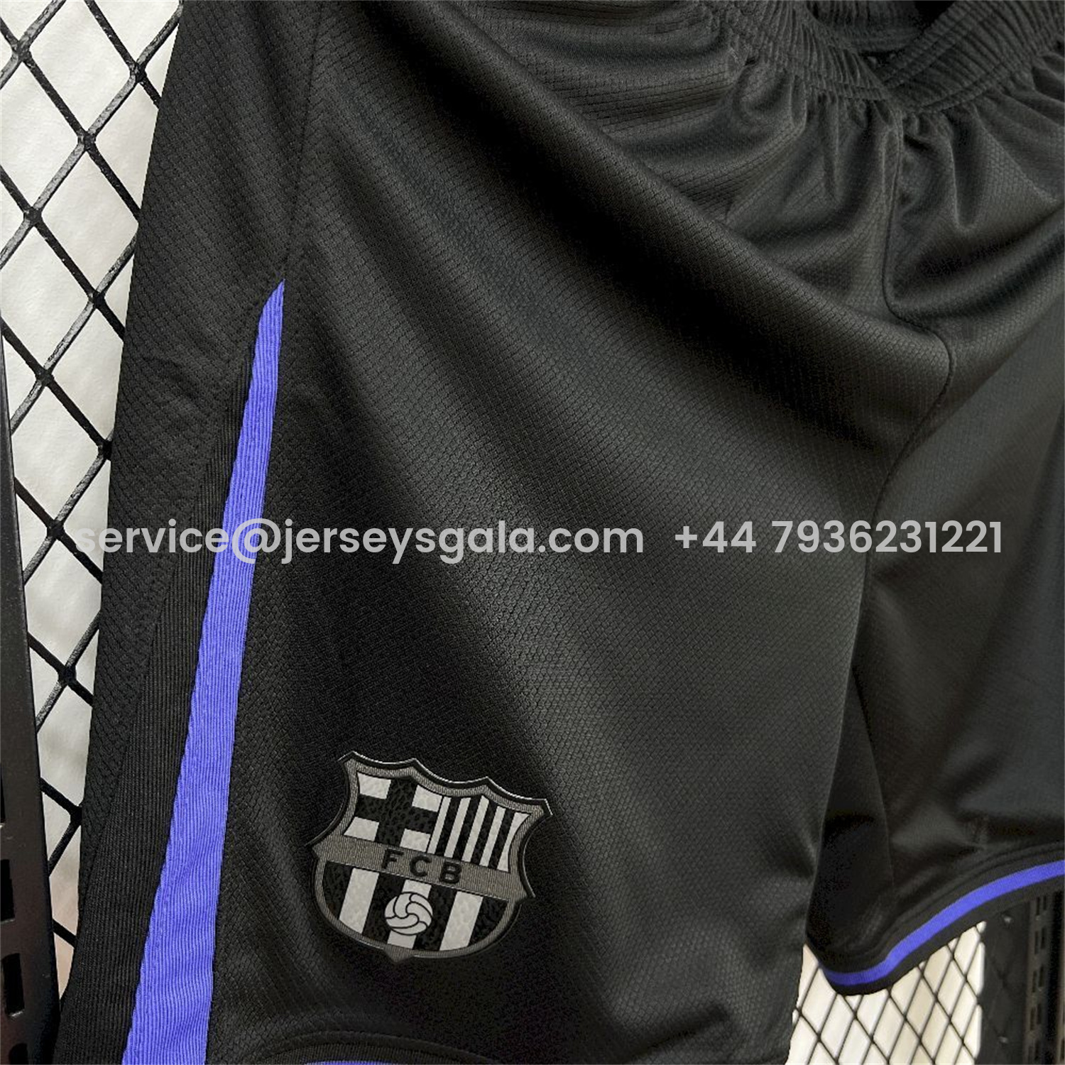 JerseysGala.com | Barcelona 25-26 Away Black Shorts - Fans Version -Customize Name, Number and Patch | Worldwide Shipping