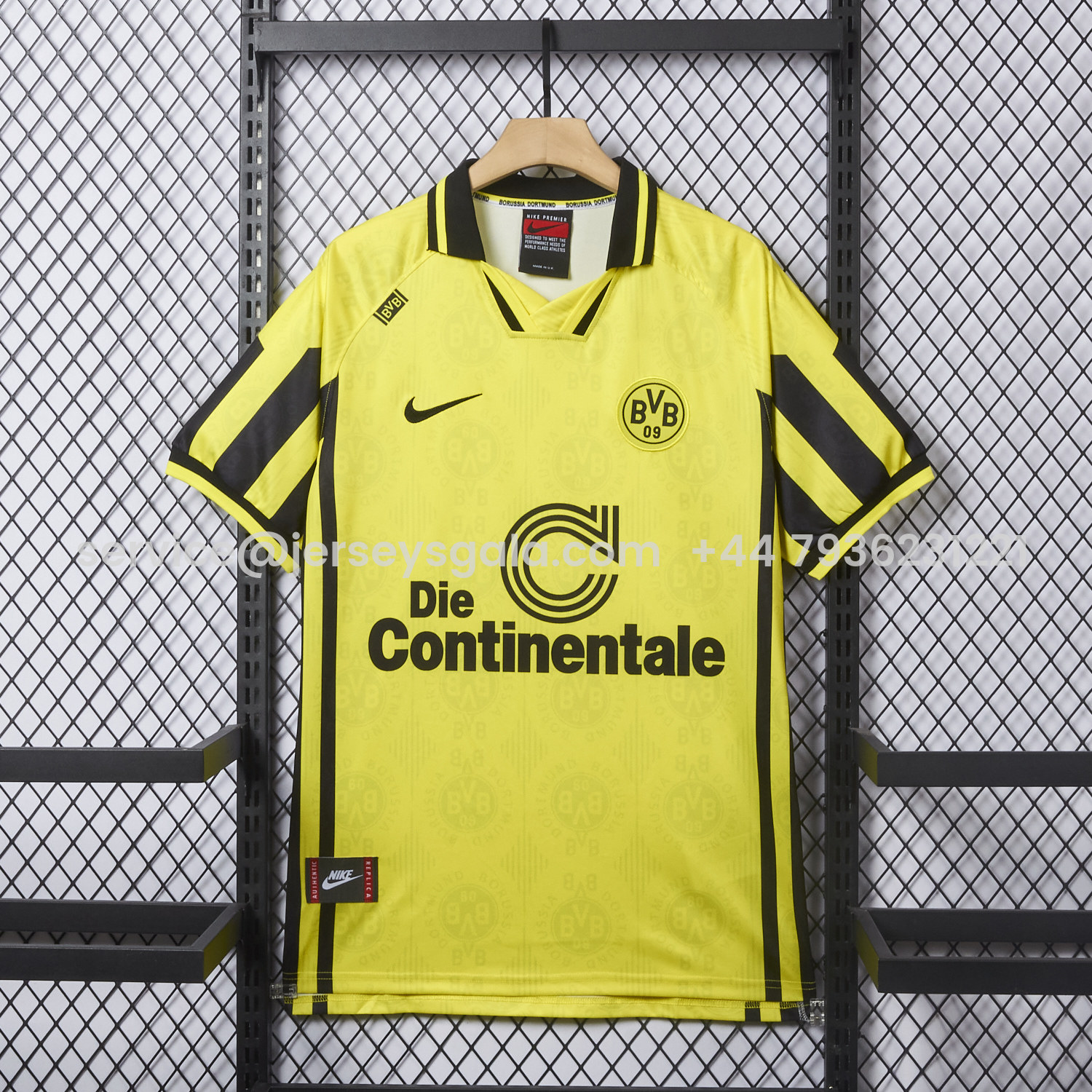 JerseysGala.com | Retro Dortmund 1996-97 Home Jersey -Customize Name, Number and Patch | Worldwide Shipping