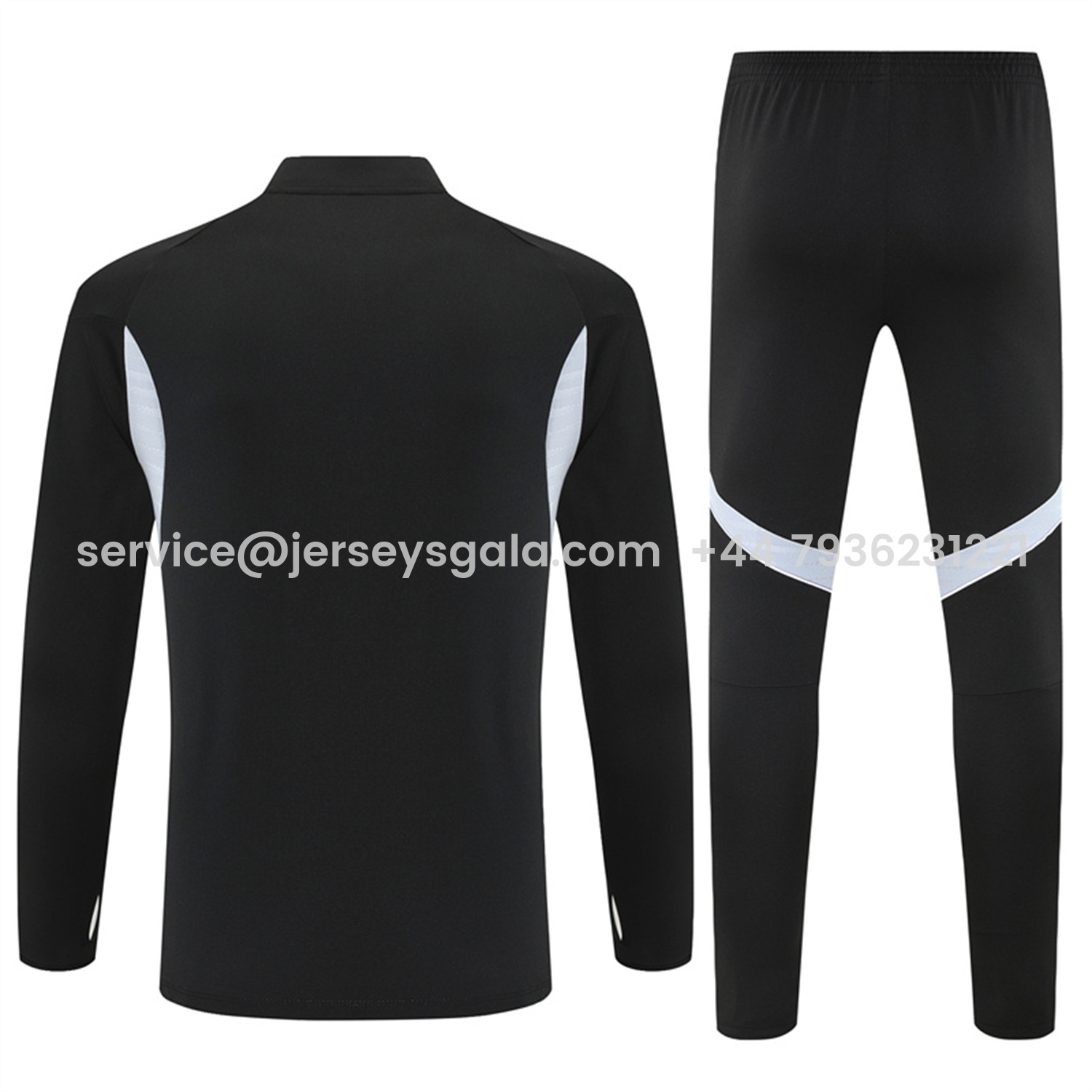 JerseysGala.com | Germany 25-26 Kids Long Sleeve Training Set - Black Top and Black Pants -Customize Name, Number and Patch | Worldwide Shipping