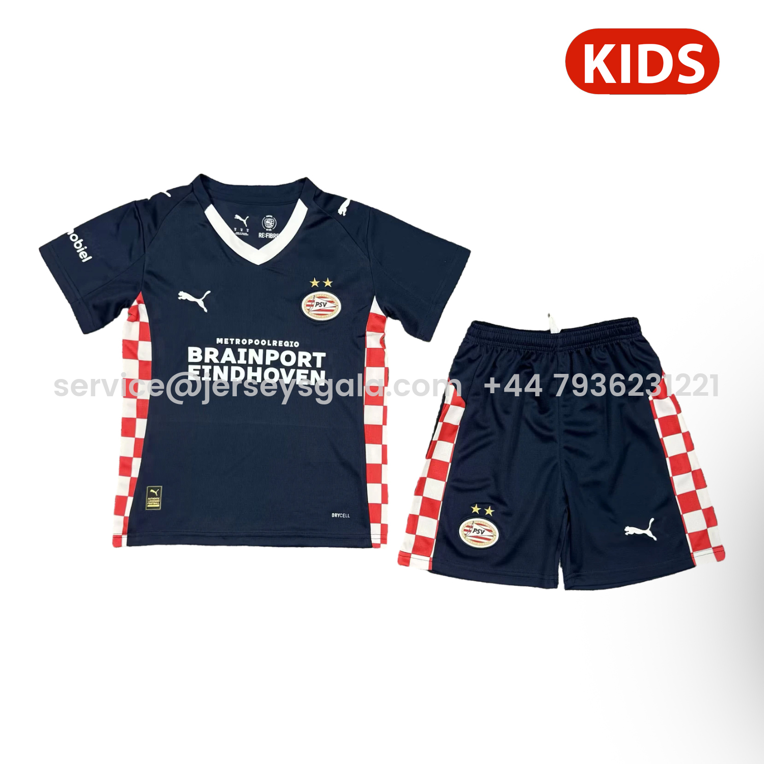 JerseysGala.com | PSV Eindhoven 25-26 Away Kids Kit -Customize Name, Number and Patch | Worldwide Shipping