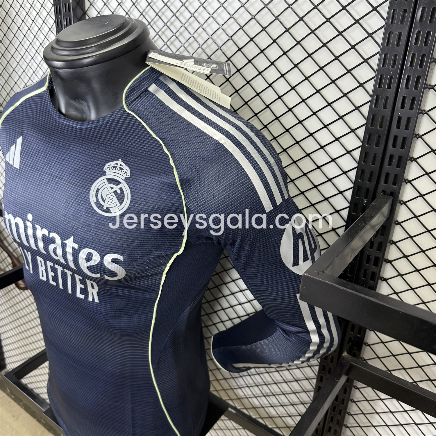 JerseysGala.com | Real Madrid 25-26 Away Long Sleeve Jersey - Player Version -Customize Name, Number and Patch | Worldwide Shipping