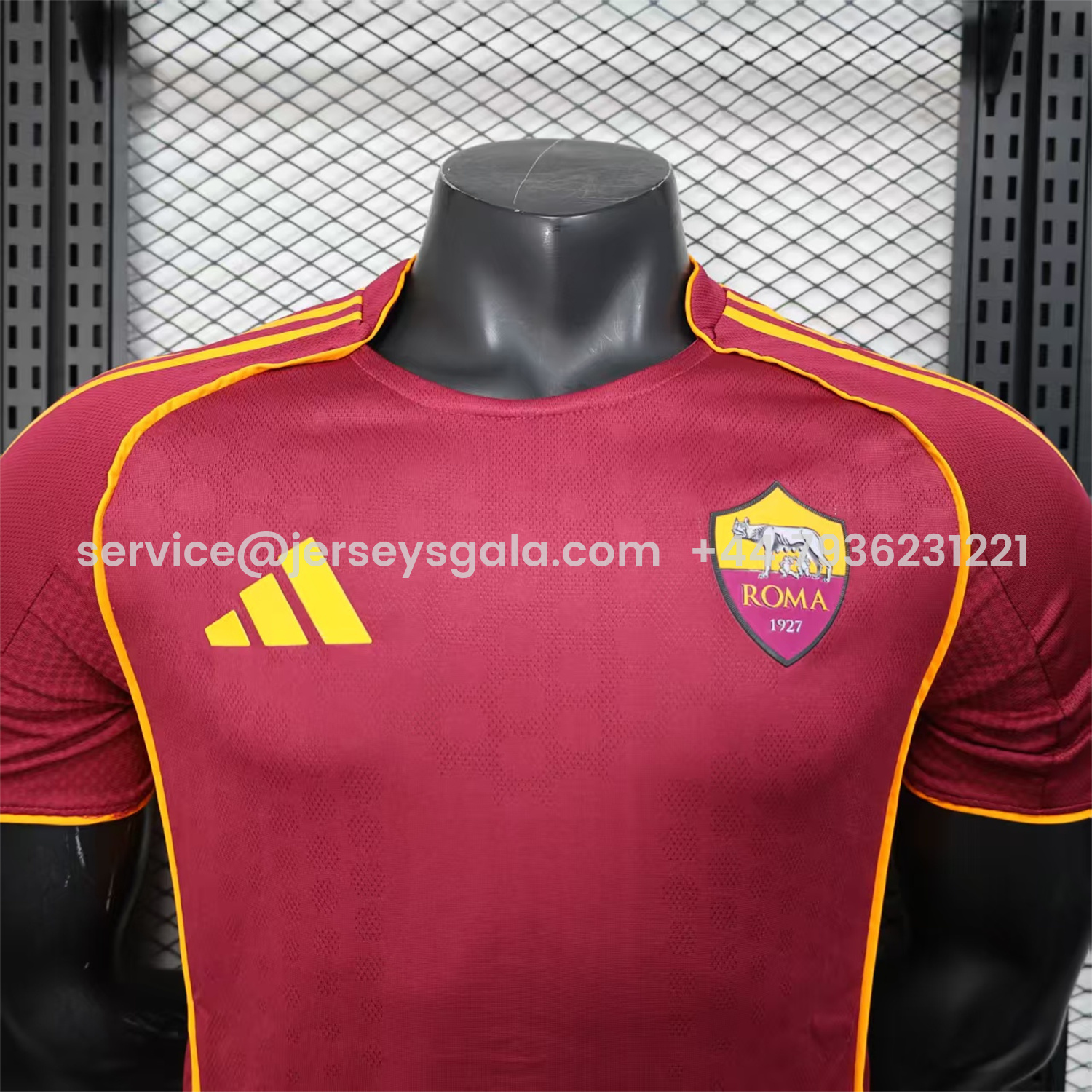 JerseysGala.com | AS Roma 25-26 Home Unsponsored Jersey - Player Version -Customize Name, Number and Patch | Worldwide Shipping