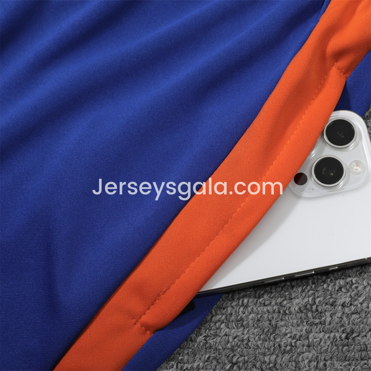 JerseysGala.com | Juventus 25-26 POLO Short-Sleeve Training Set - Orange Top and Blue Pants -Customize Name, Number and Patch | Worldwide Shipping