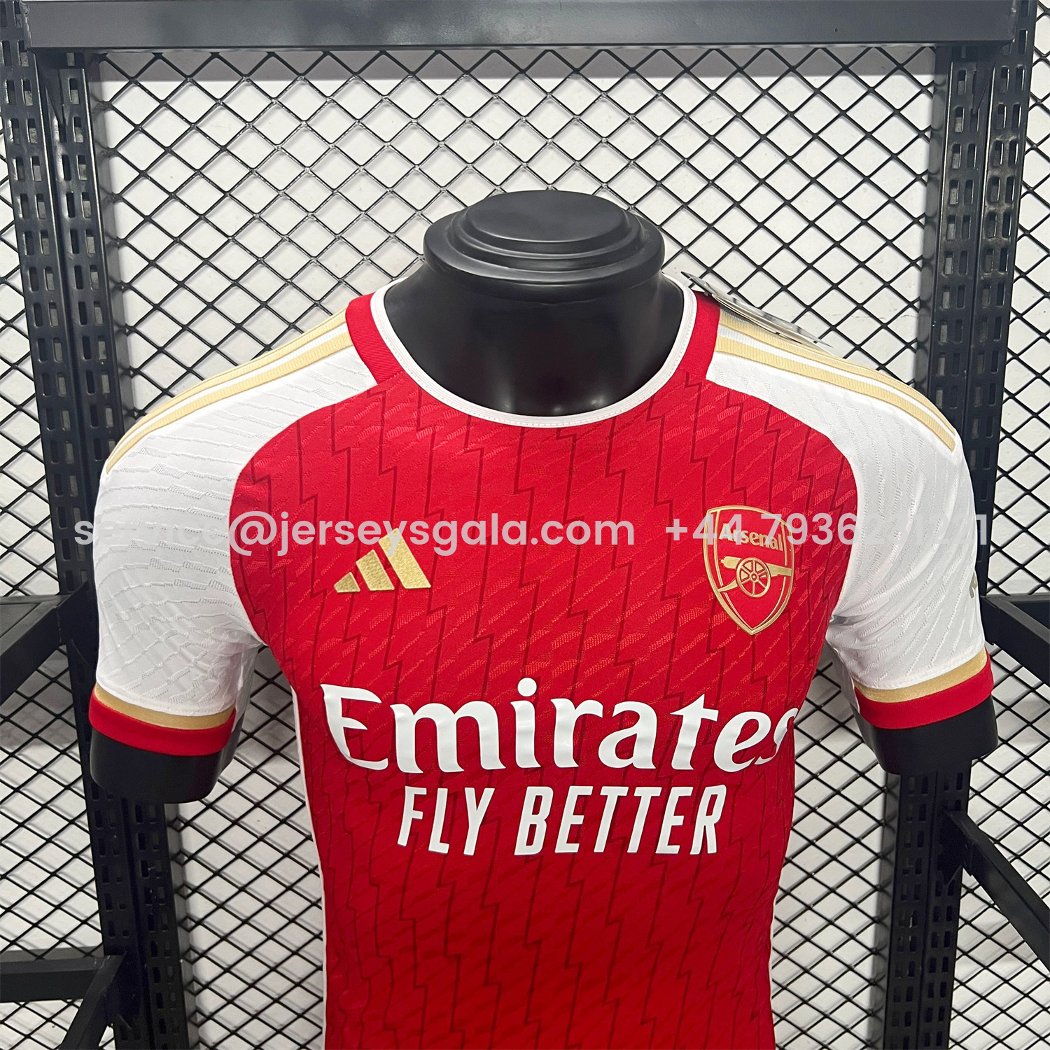 JerseysGala.com | Retro Arsenal 2023-24 Home Red Jersey - Player Version -Customize Name, Number and Patch | Worldwide Shipping