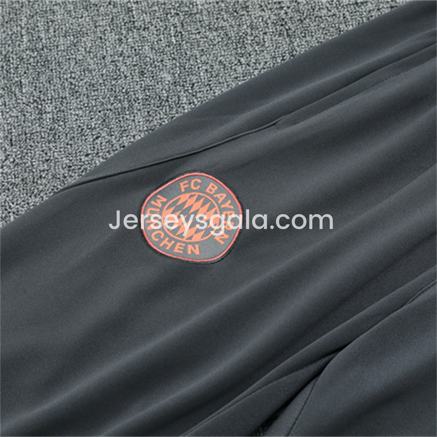 JerseysGala.com | Bayern Munich 25-26 Long Sleeves Training Set - Orange Top & Gray Pants -Customize Name, Number and Patch | Worldwide Shipping