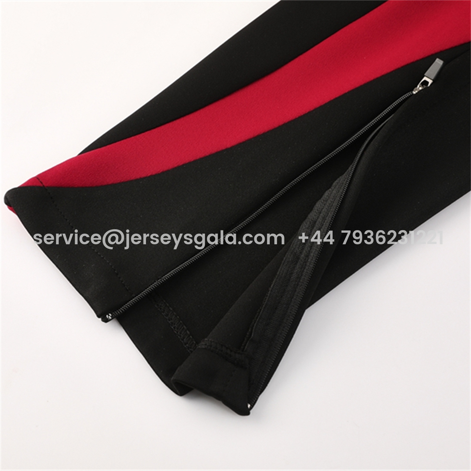 JerseysGala.com | Arsenal 25-26 Jacket Training Tracksuit - Red Jackets & Black Pants -Customize Name, Number and Patch | Worldwide Shipping
