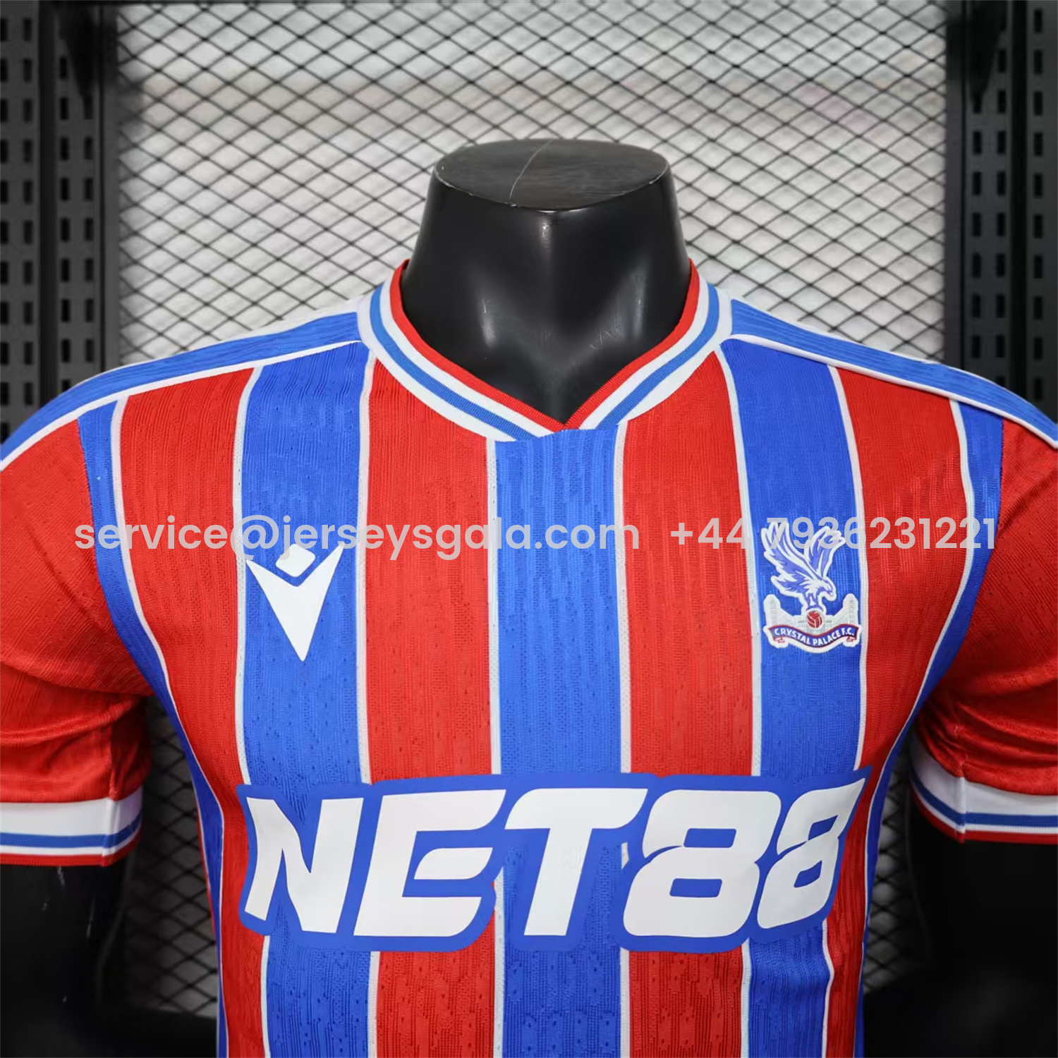 JerseysGala.com | Crystal Palace 25-26 Home Jersey - Player Version -Customize Name, Number and Patch | Worldwide Shipping