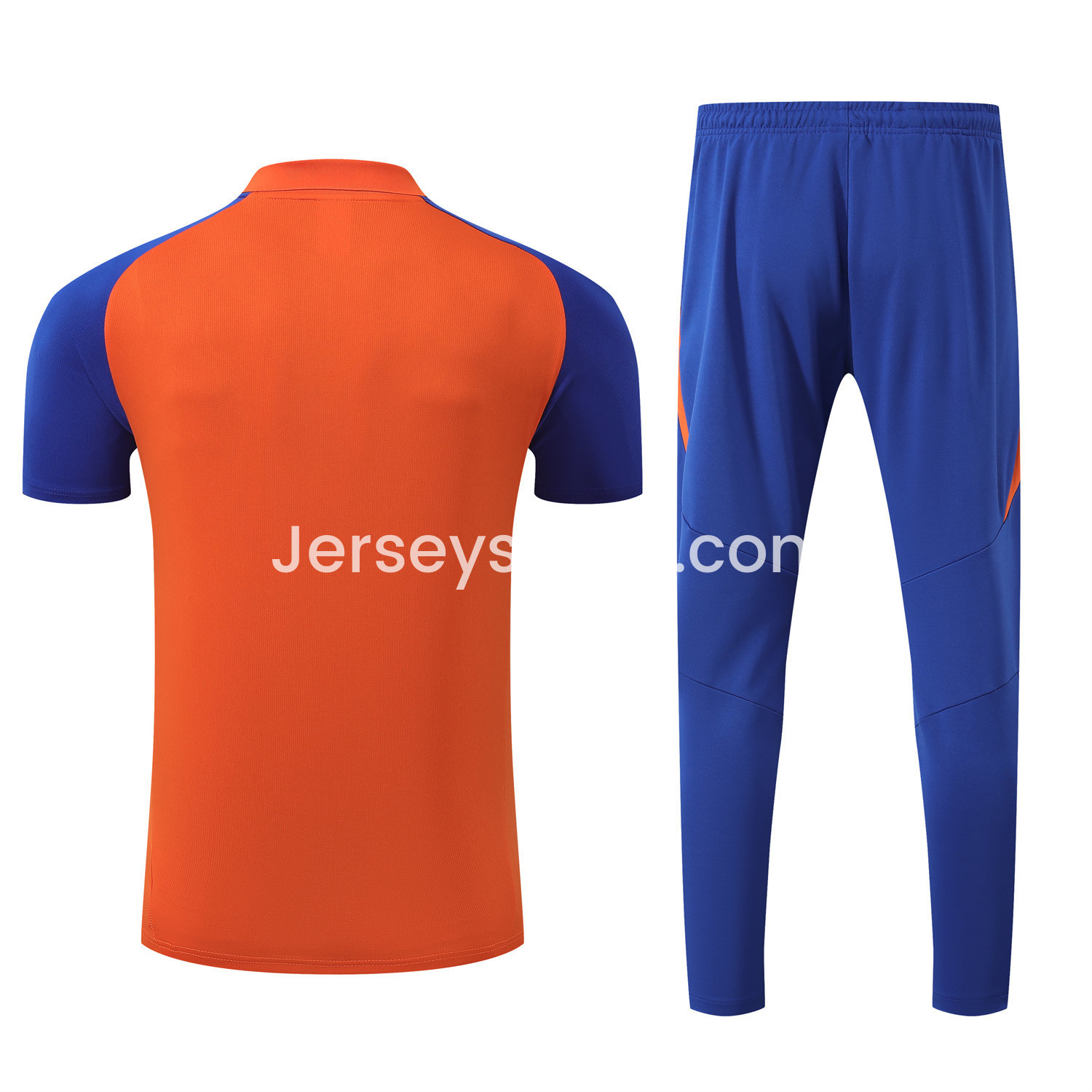JerseysGala.com | Juventus 25-26 POLO Short-Sleeve Training Set - Orange Top and Blue Pants -Customize Name, Number and Patch | Worldwide Shipping