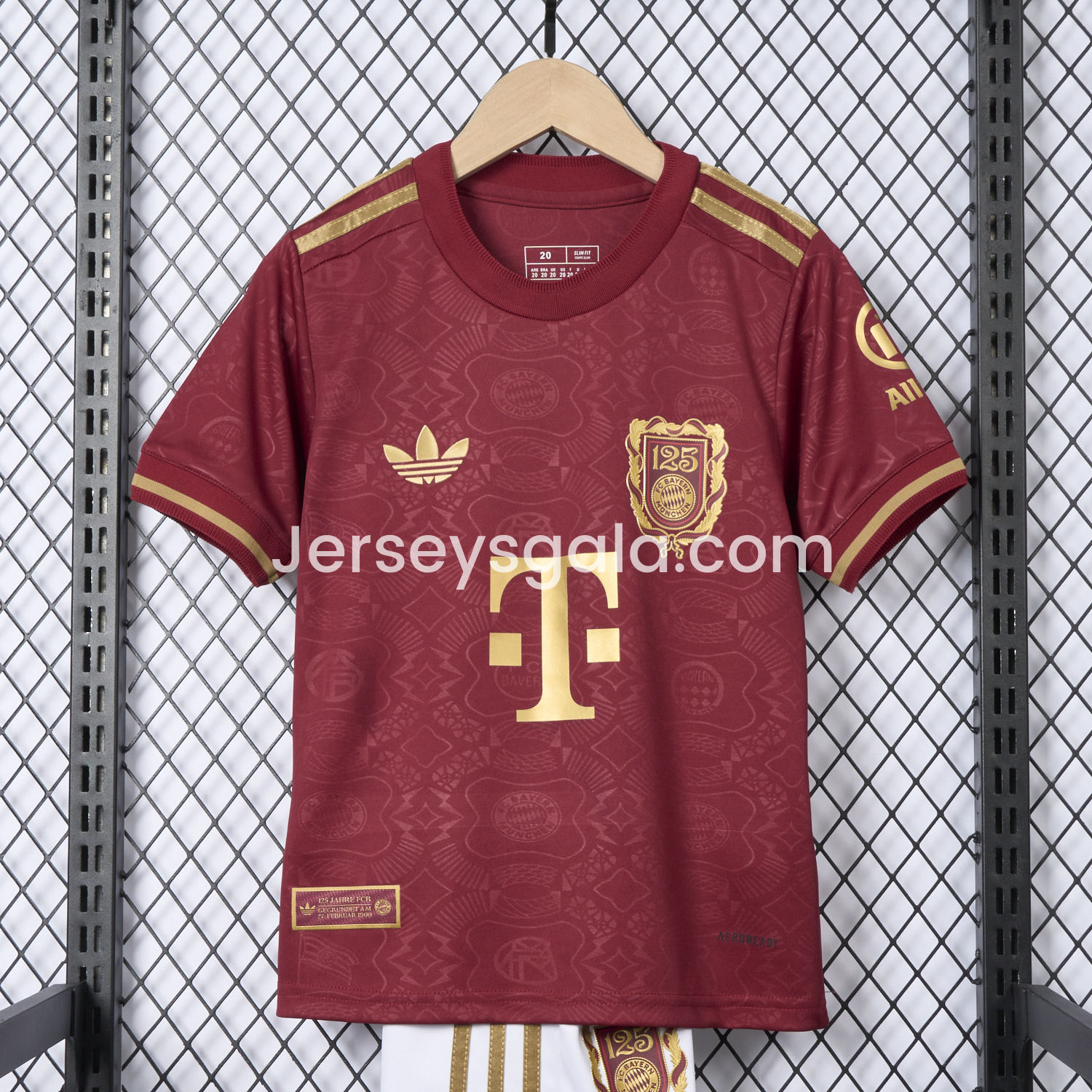 JerseysGala.com | Bayern Munich 2025 125th Anniversary Kids Kit -Customize Name, Number and Patch | Worldwide Shipping