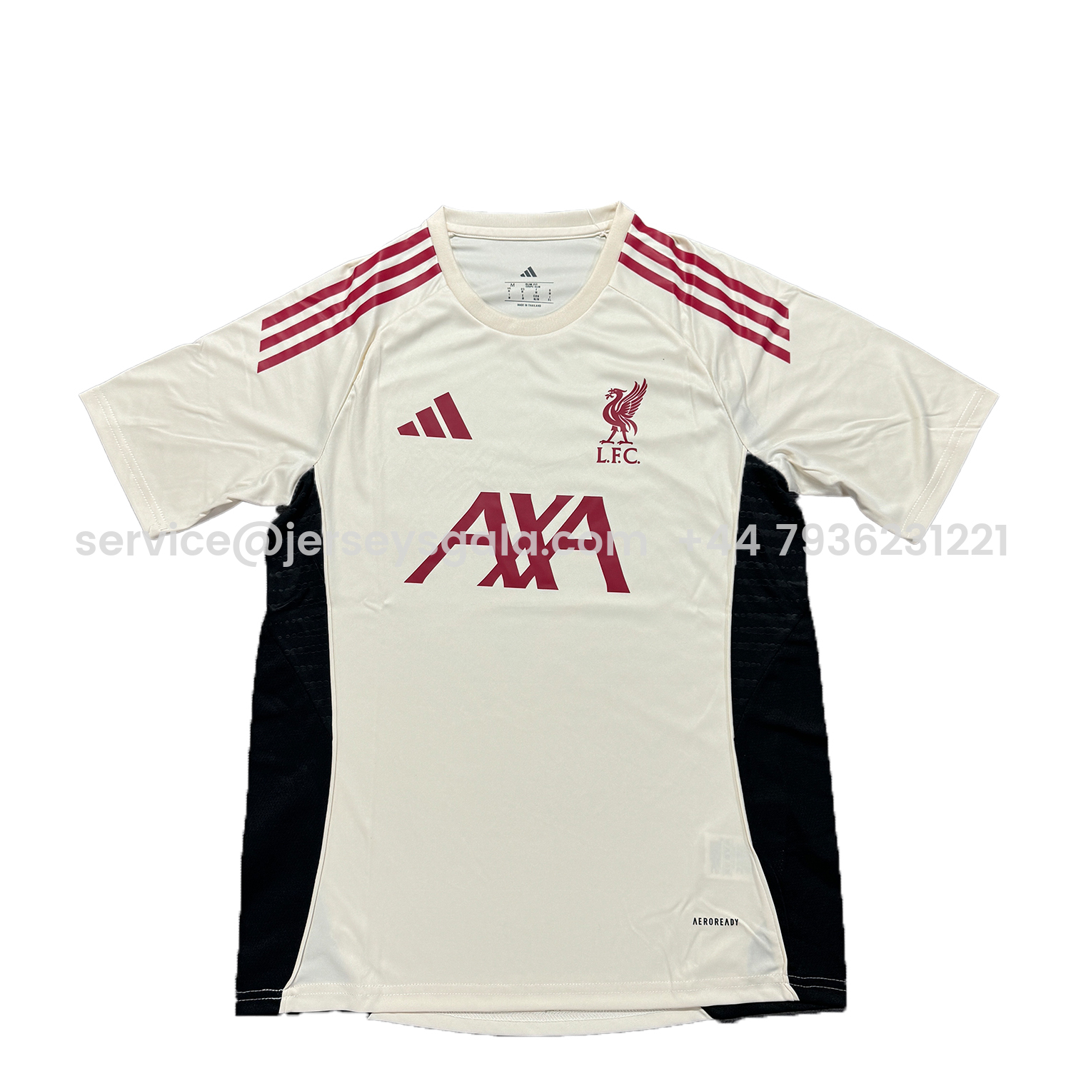 JerseysGala.com | Liver.pool 25-26 AXA White Training Jersey - Fans Version -Customize Name, Number and Patch | Worldwide Shipping