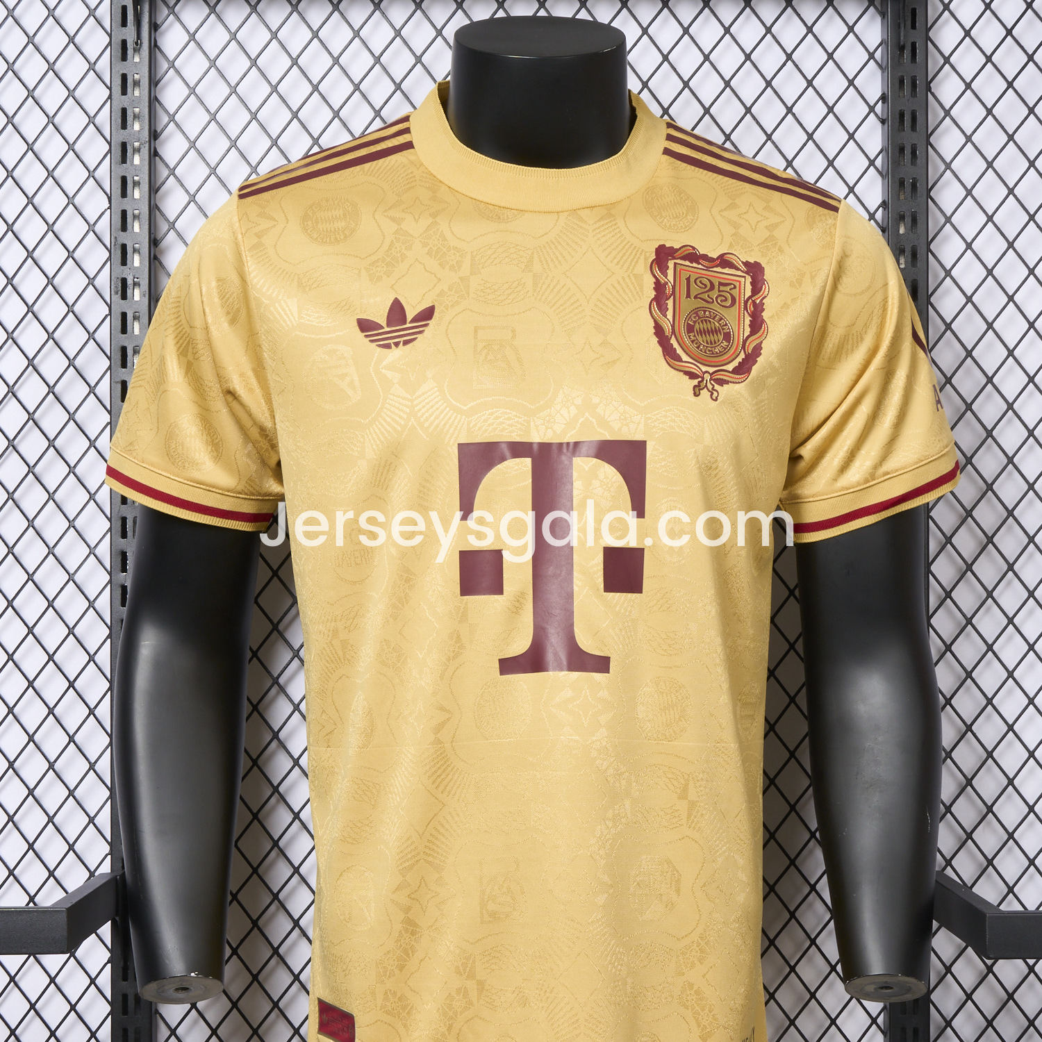 JerseysGala.com | Bayern Munich 2025 Golden 125th Anniversary Jersey - Player Version -Customize Name, Number and Patch | Worldwide Shipping