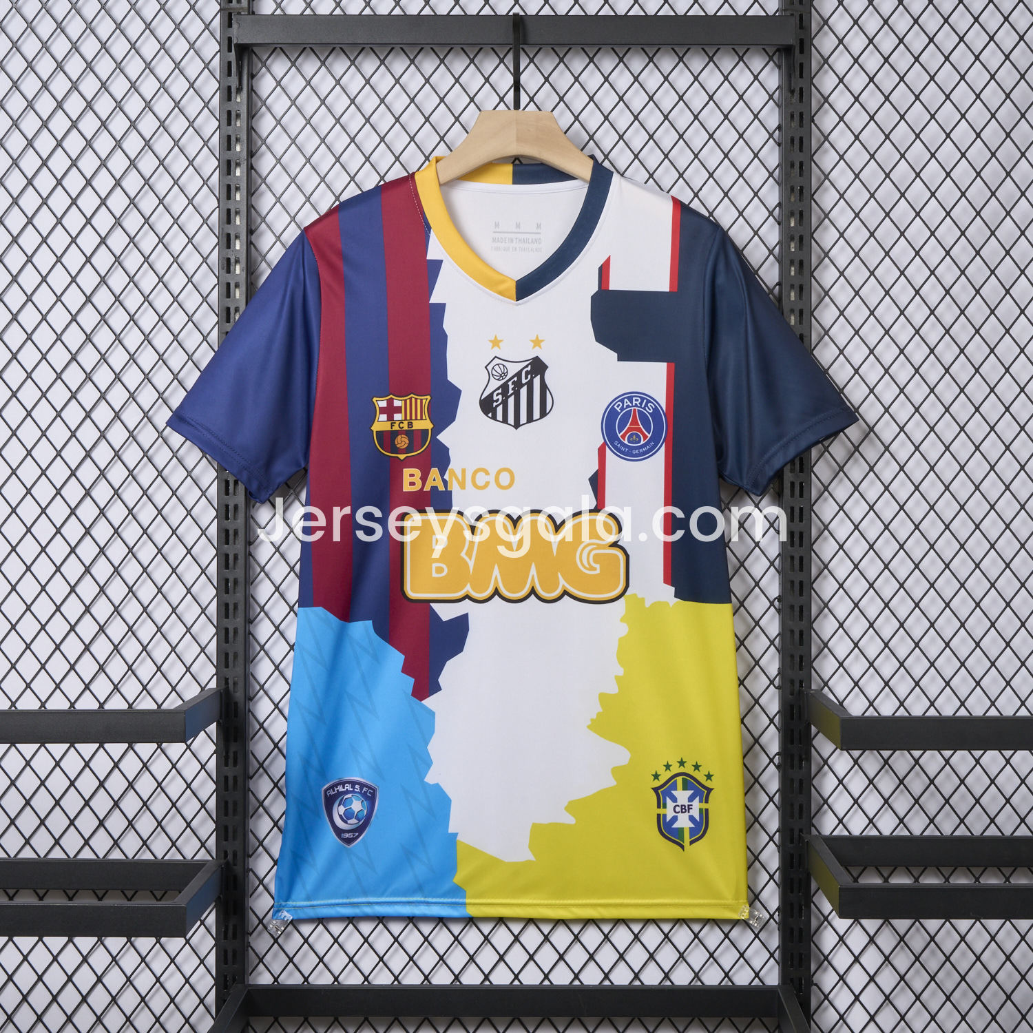 JerseysGala.com | Neymar Career Commemorative Jersey - Fans Version - Barcelona Brazil Paris Saint-Germain PSG Santos Al Hilal SFC -Customize Name, Number and Patch | Worldwide Shipping