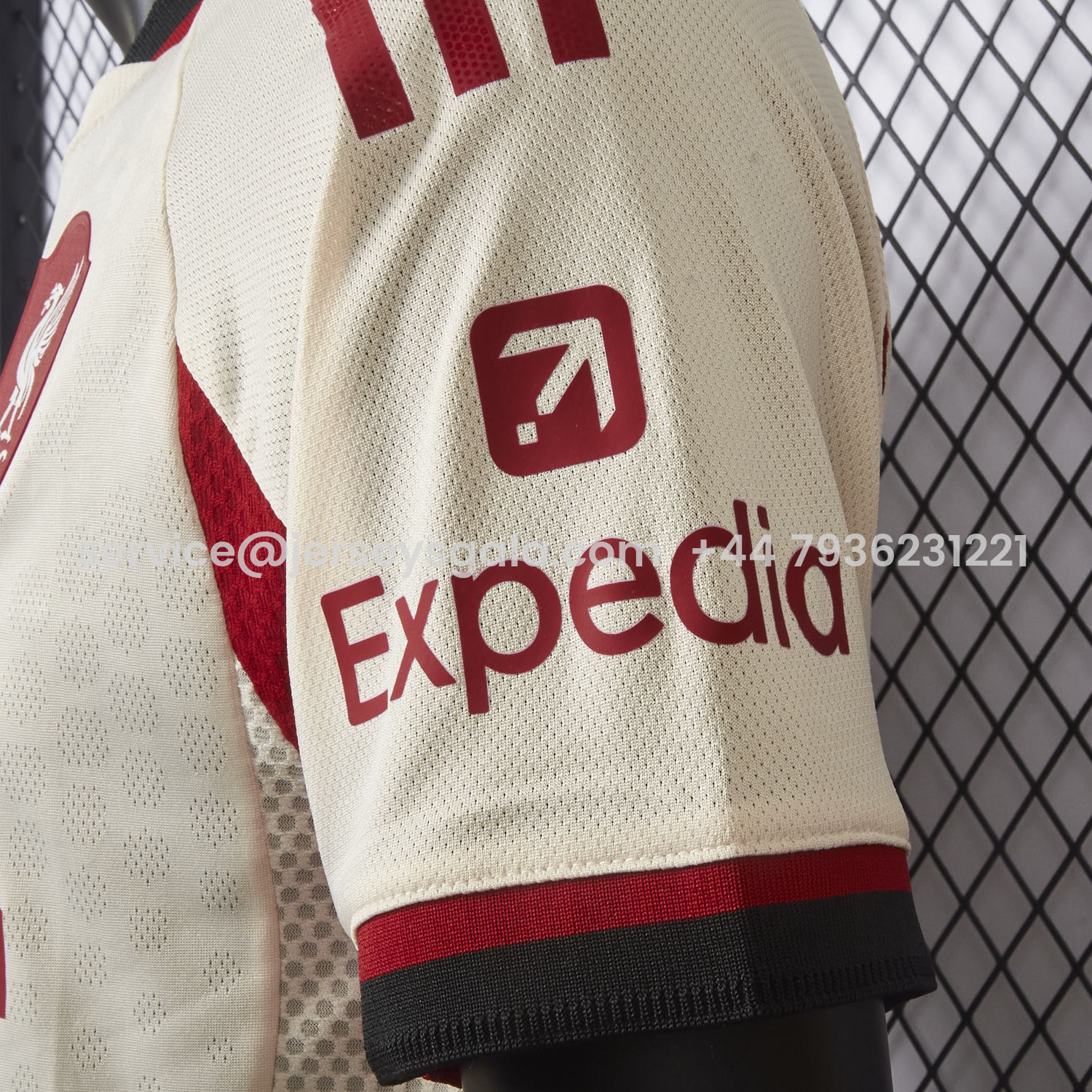 JerseysGala.com | Liver.pool 25-26 Away Beige Jersey - Player Version -Customize Name, Number and Patch | Worldwide Shipping