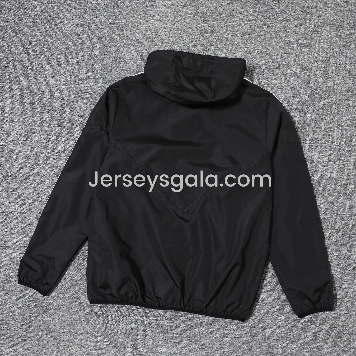 JerseysGala.com | Juventus 25-26 Terrace Icon Windbreaker Jacket - Black -Customize Name, Number and Patch | Worldwide Shipping