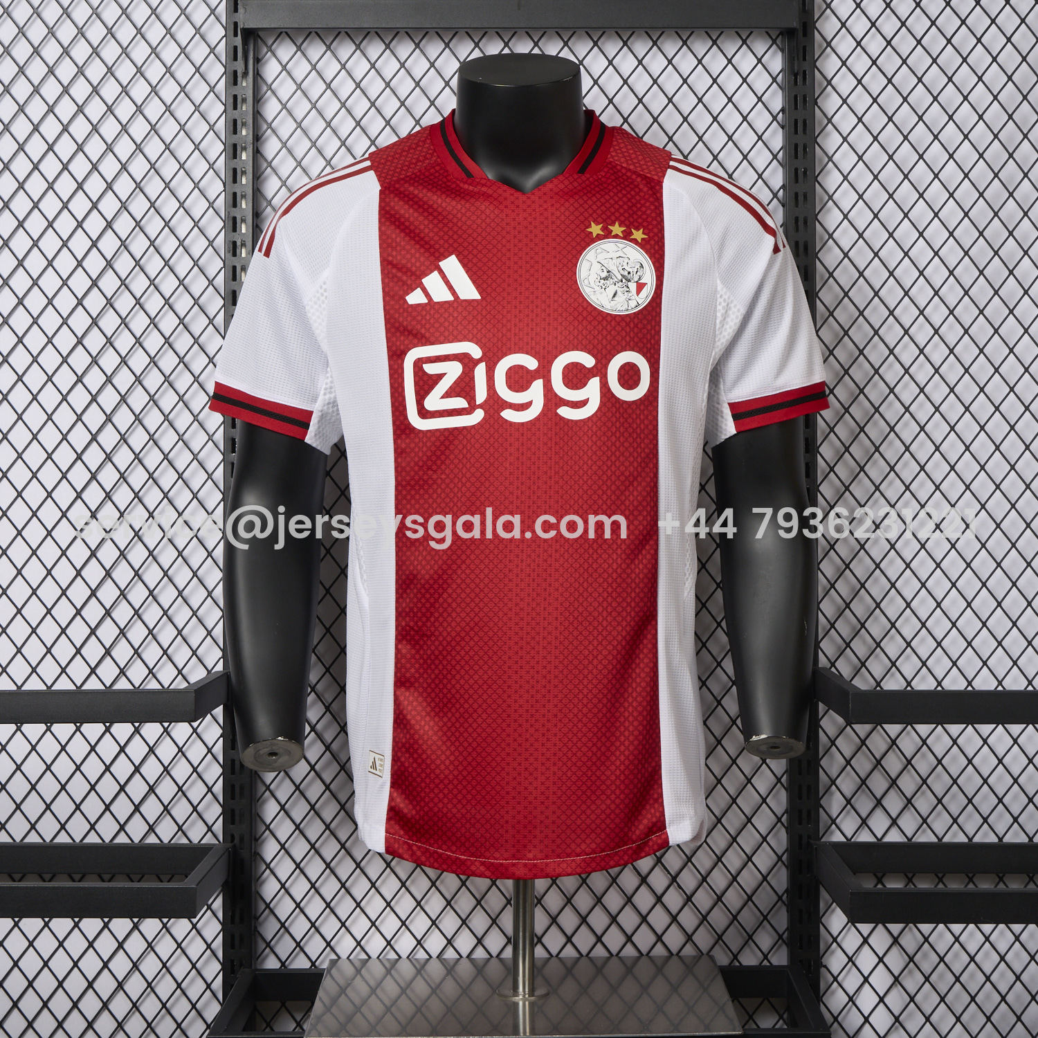 JerseysGala.com | Ajax 25-26 Home Jersey - Player Version -Customize Name, Number and Patch | Worldwide Shipping