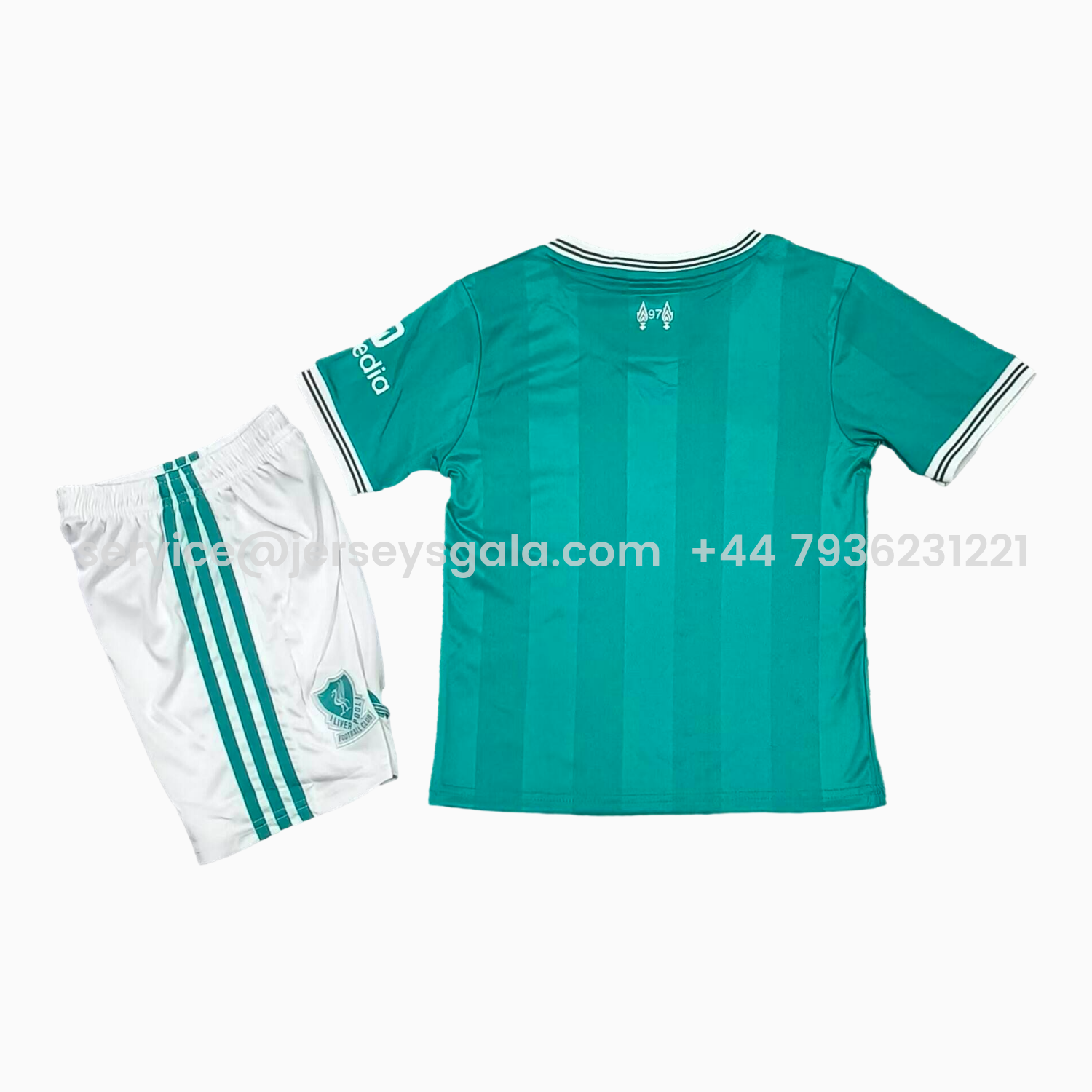 JerseysGala.com | Liver.pool 25-26 Third Green Kids Kit -Customize Name, Number and Patch | Worldwide Shipping