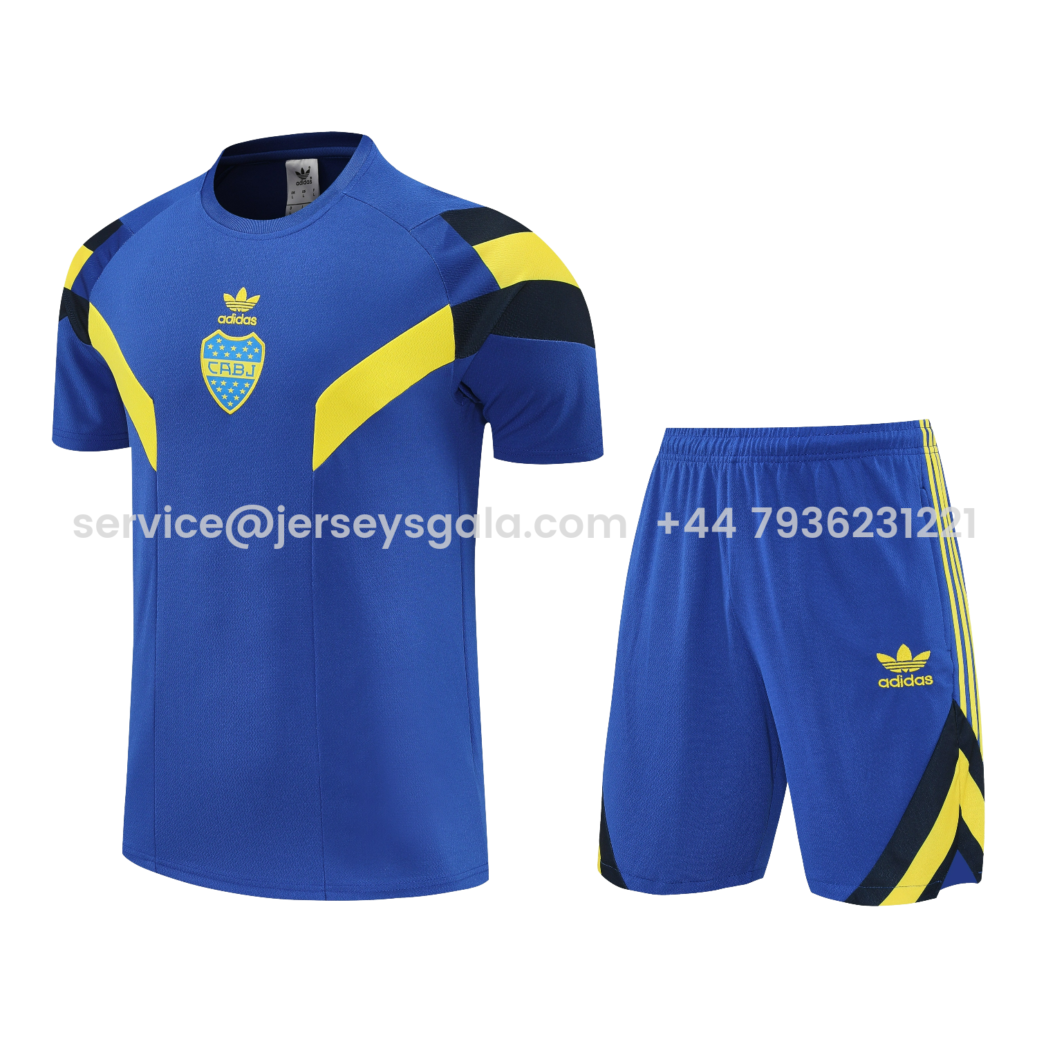 JerseysGala.com | Boca Juniors 25-26 Short-Sleeve Training Set - BlueTop & Blue Shorts -Customize Name, Number and Patch | Worldwide Shipping