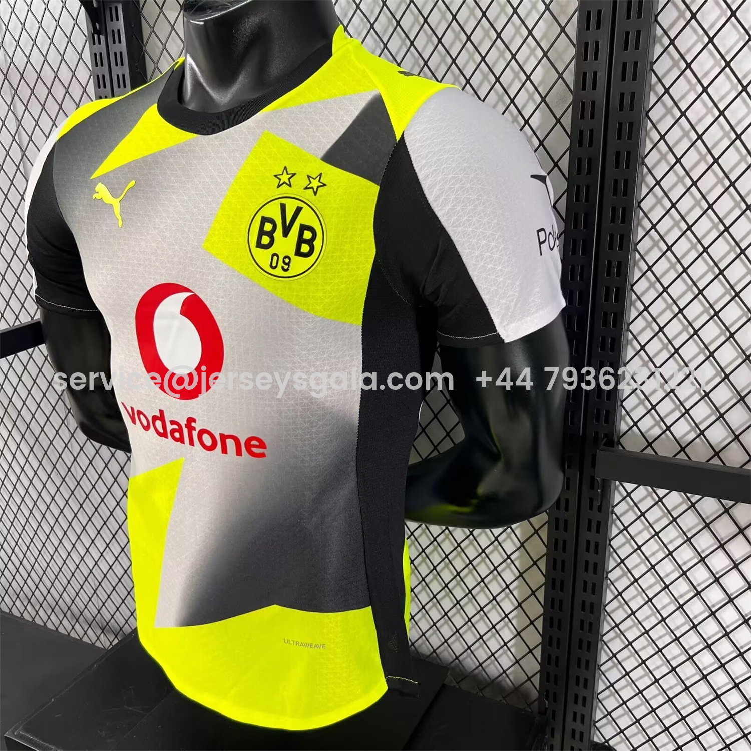 JerseysGala.com | Dortmund 25-26 Away Silver Mist Jersey - Player Version -Customize Name, Number and Patch | Worldwide Shipping