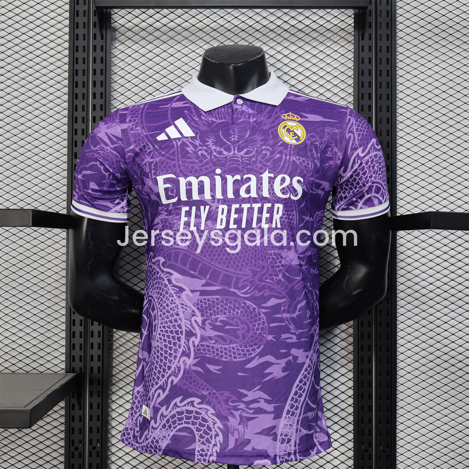 JerseysGala.com | Real Madrid 24-25 Purple Loong POLO Jersey - Player Version -Customize Name, Number and Patch | Worldwide Shipping
