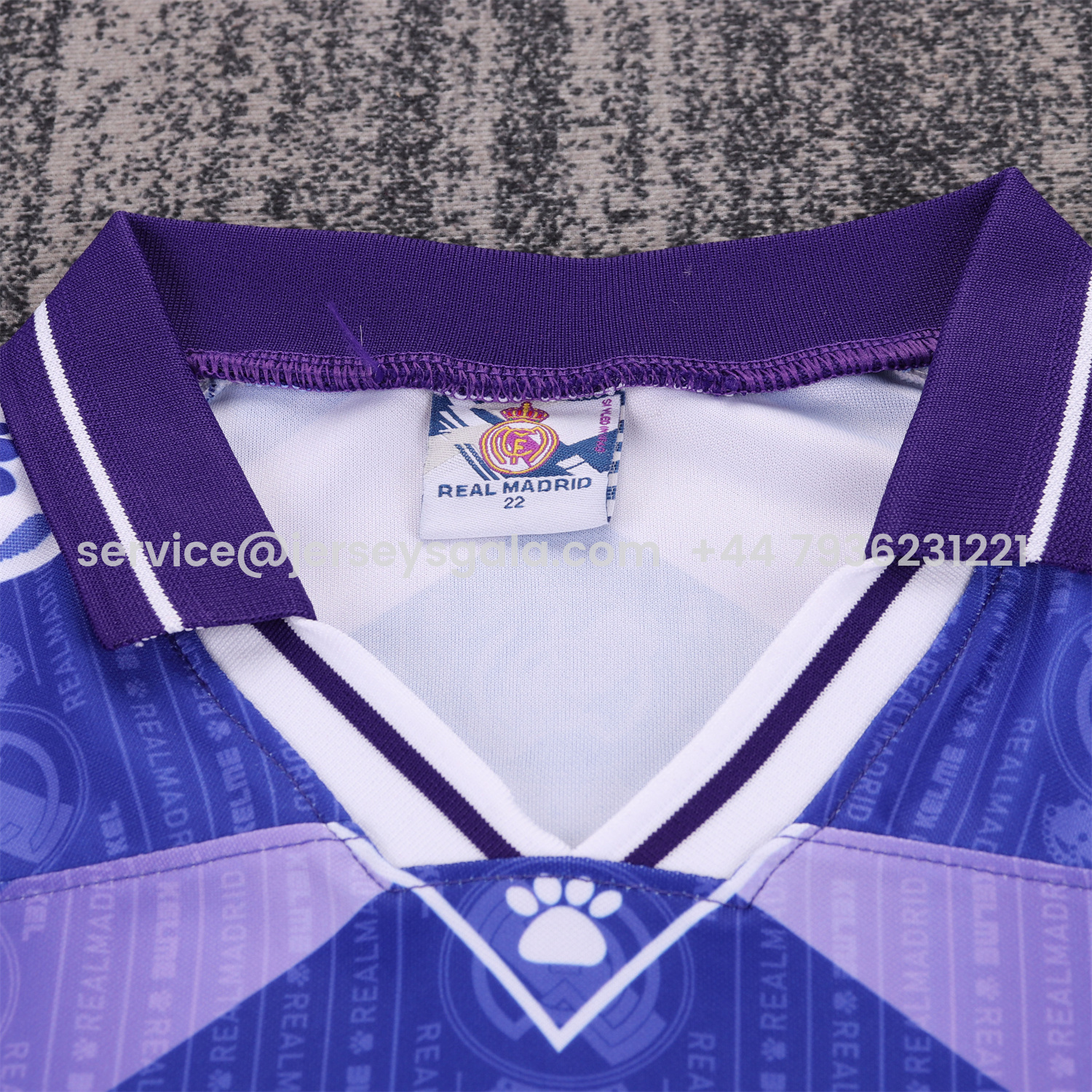JerseysGala.com | Retro Real Madrid 96-97 Away Kids Kit -Customize Name, Number and Patch | Worldwide Shipping