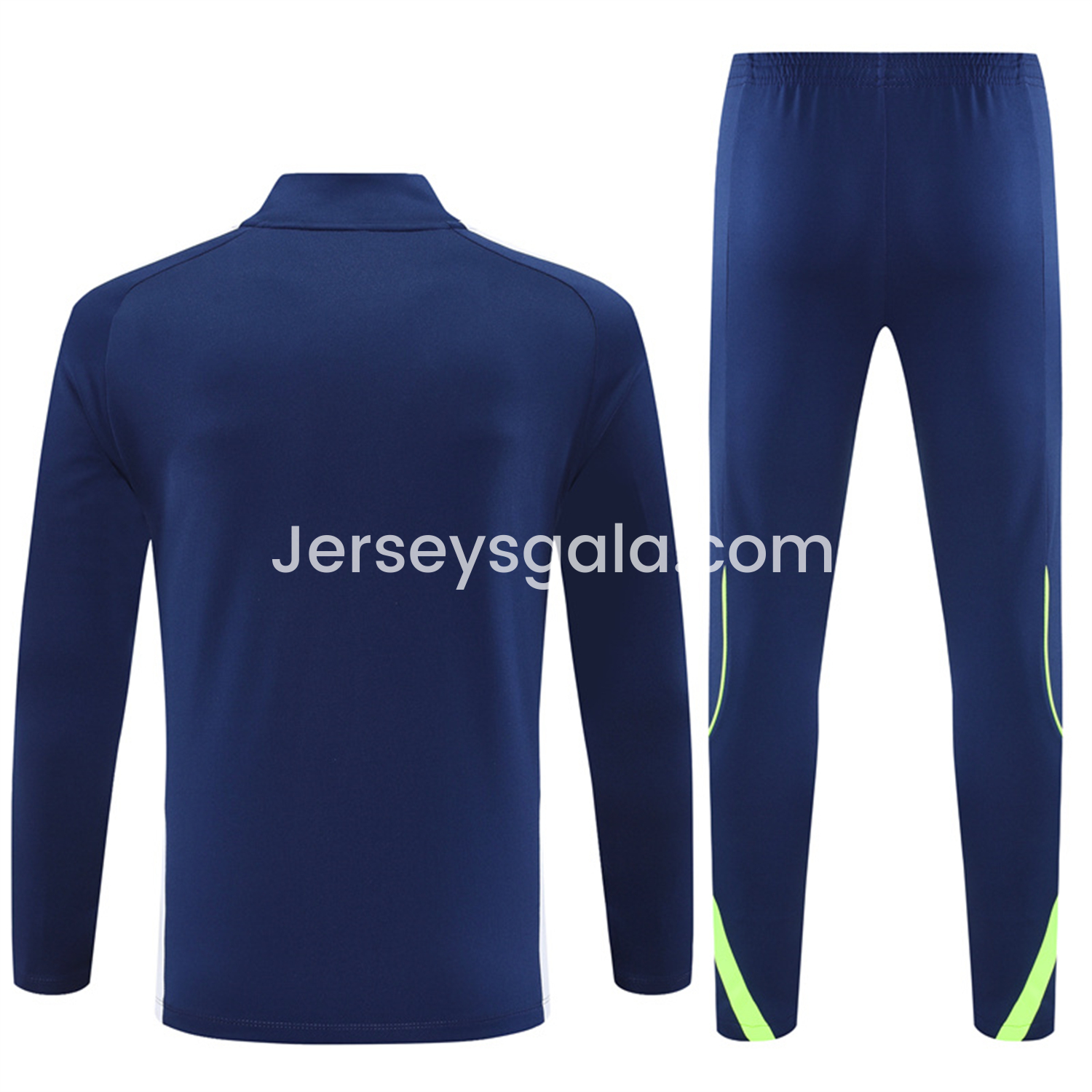 JerseysGala.com | Real Madrid 25-26 Kids Long Sleeve Training Set - Throwback Royal Blue Top and Pants -Customize Name, Number and Patch | Worldwide Shipping