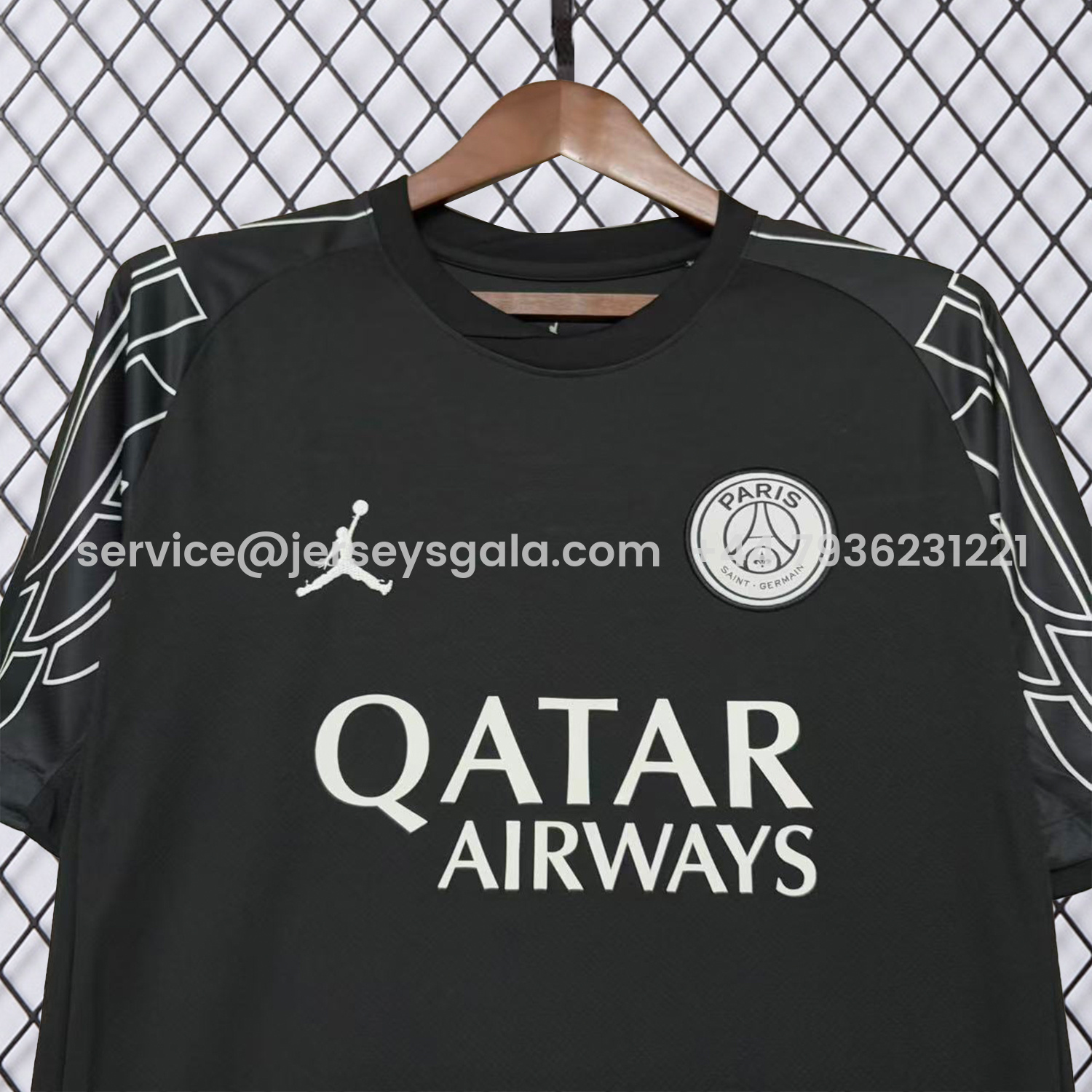 JerseysGala.com | Paris Saint-Germain PSG 25-26 JD Black Special Jersey - Fans Version -Customize Name, Number and Patch | Worldwide Shipping