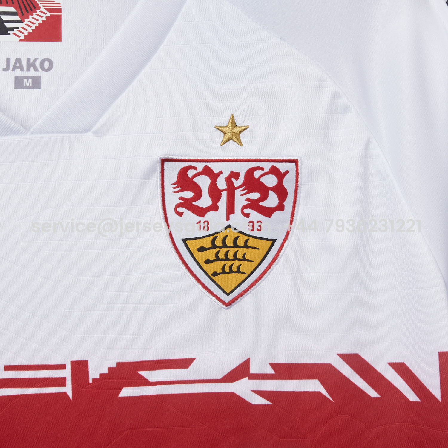 JerseysGala.com | VfB Stuttgart 25-26 Home Jersey - Fans Version -Customize Name, Number and Patch | Worldwide Shipping