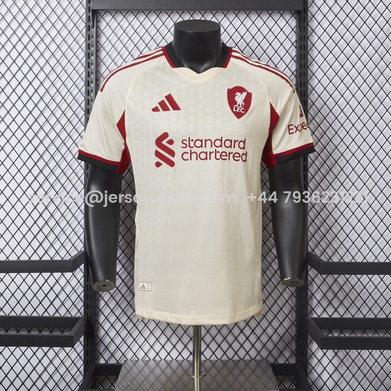 JerseysGala.com | Liver.pool 25-26 Away Beige Jersey - Player Version -Customize Name, Number and Patch | Worldwide Shipping