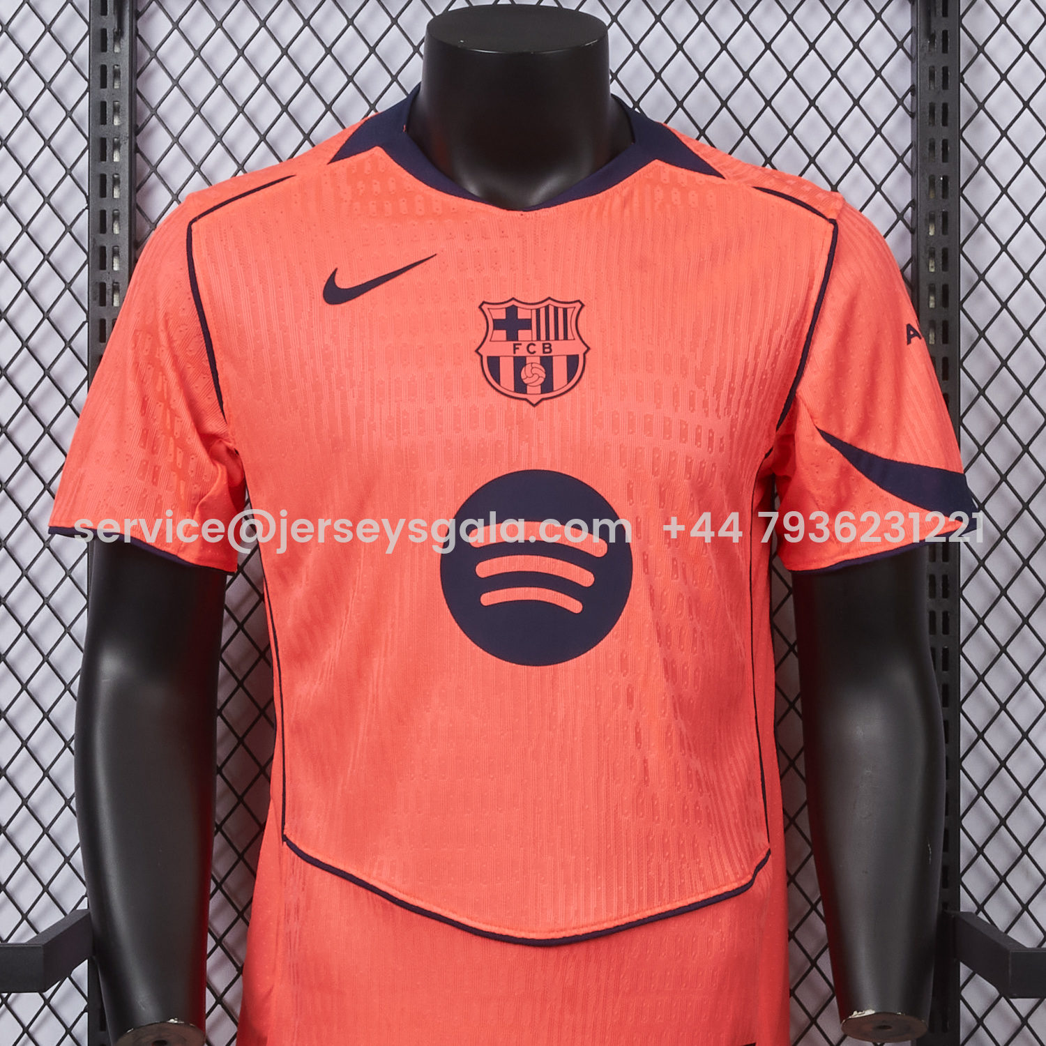 JerseysGala.com | Barcelona 25-26 Third Orange Jersey - Player Version -Customize Name, Number and Patch | Worldwide Shipping