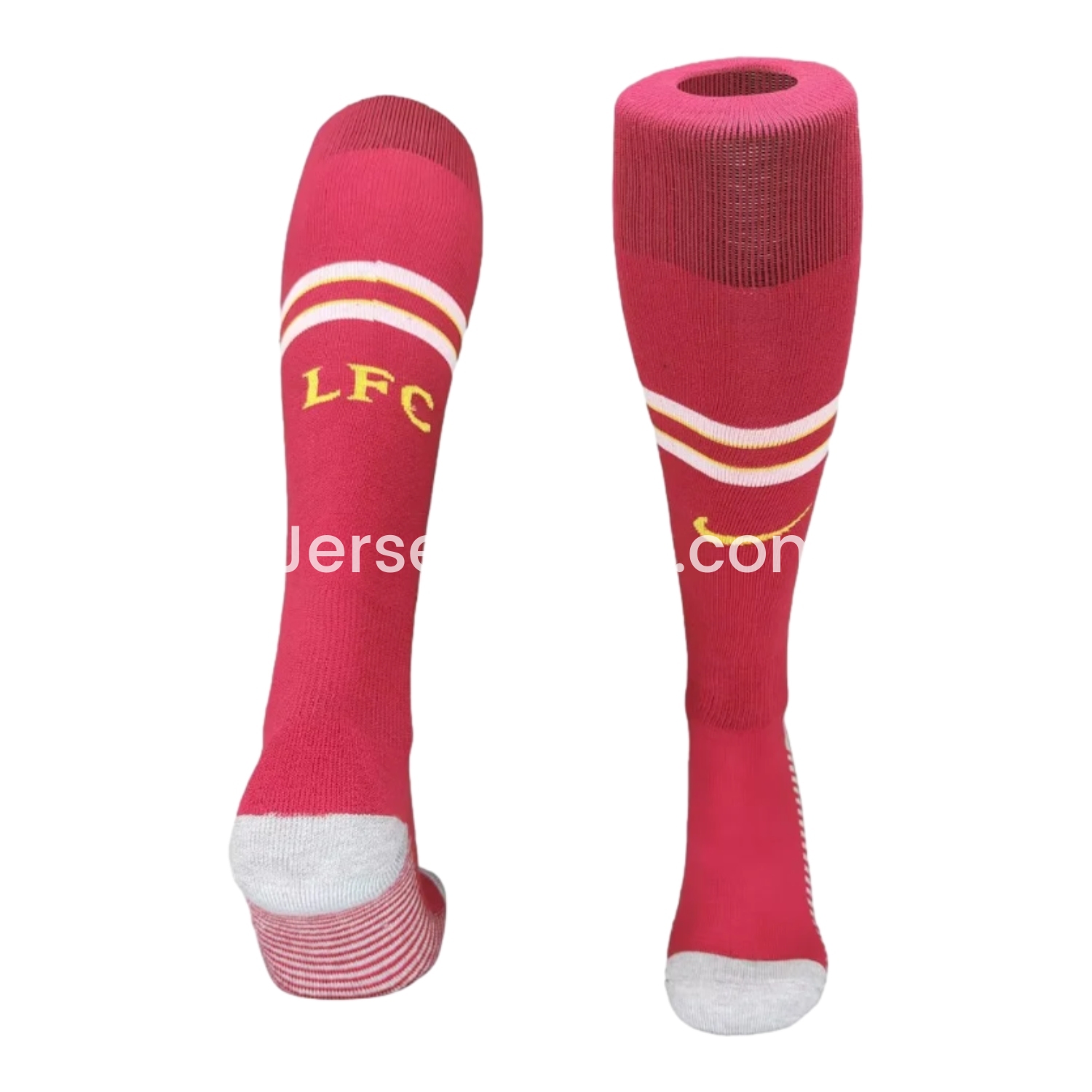 JerseysGala.com | Liver.pool 24-25 Home Socks - Red -Customize Name, Number and Patch | Worldwide Shipping
