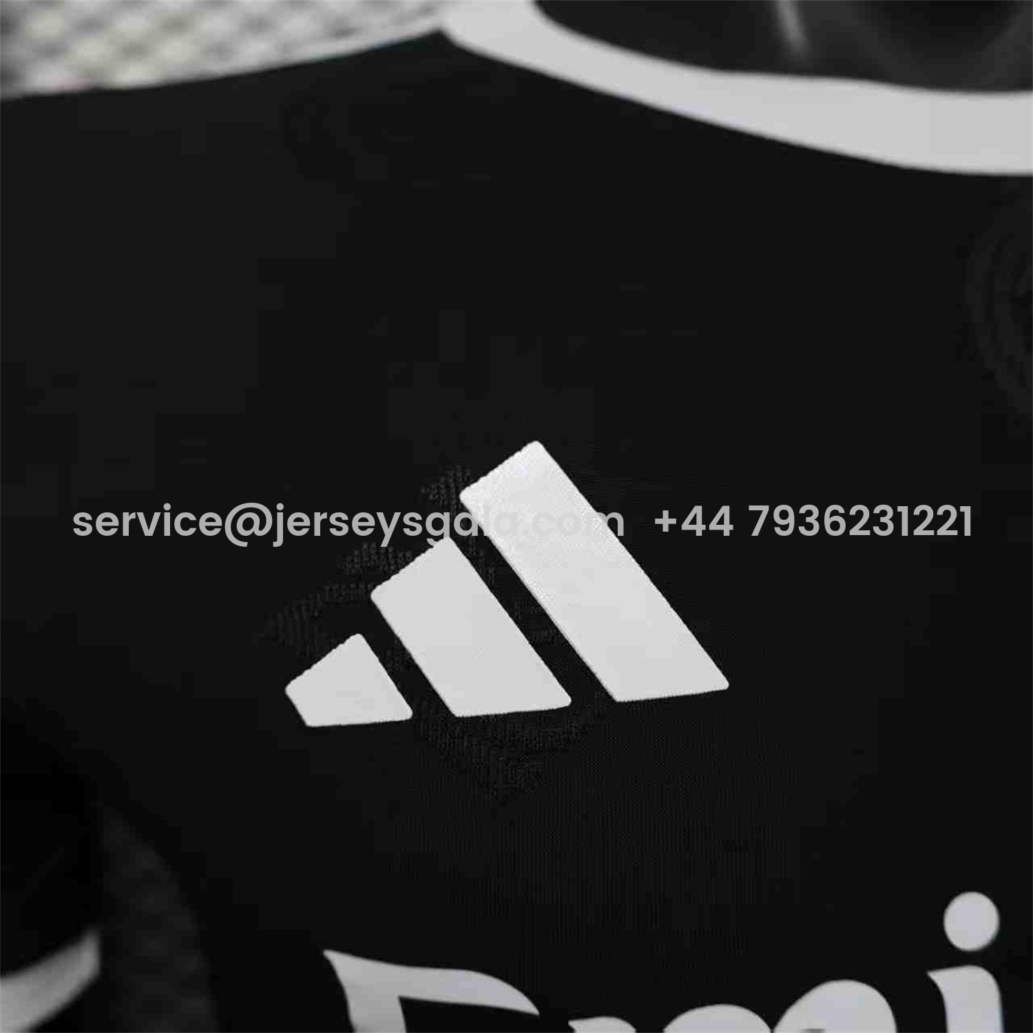 JerseysGala.com | Real Madrid 25-26 Black Team Logo Jacquard Special Jersey - Player Version -Customize Name, Number and Patch | Worldwide Shipping