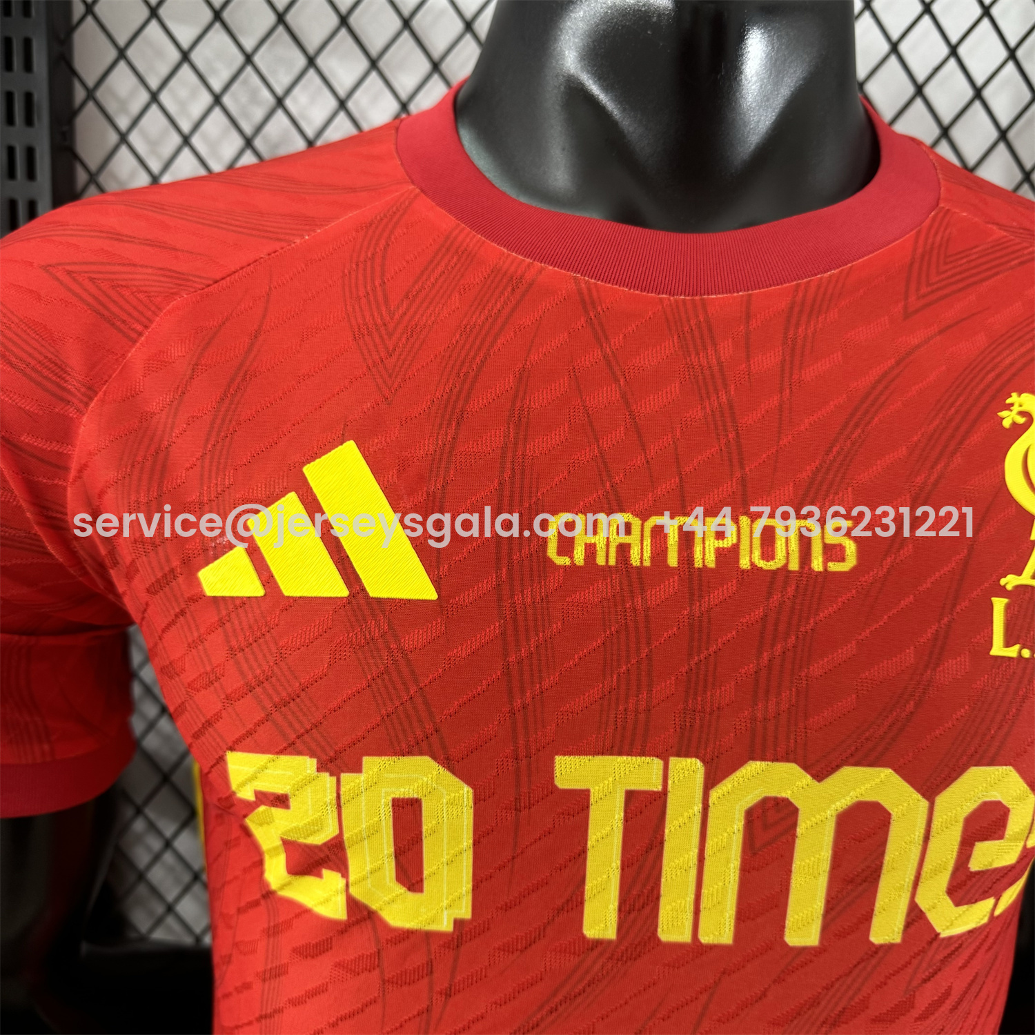 JerseysGala.com | Liver.pool 25-26 20 Times Champions Red Jersey - Player Version -Customize Name, Number and Patch | Worldwide Shipping