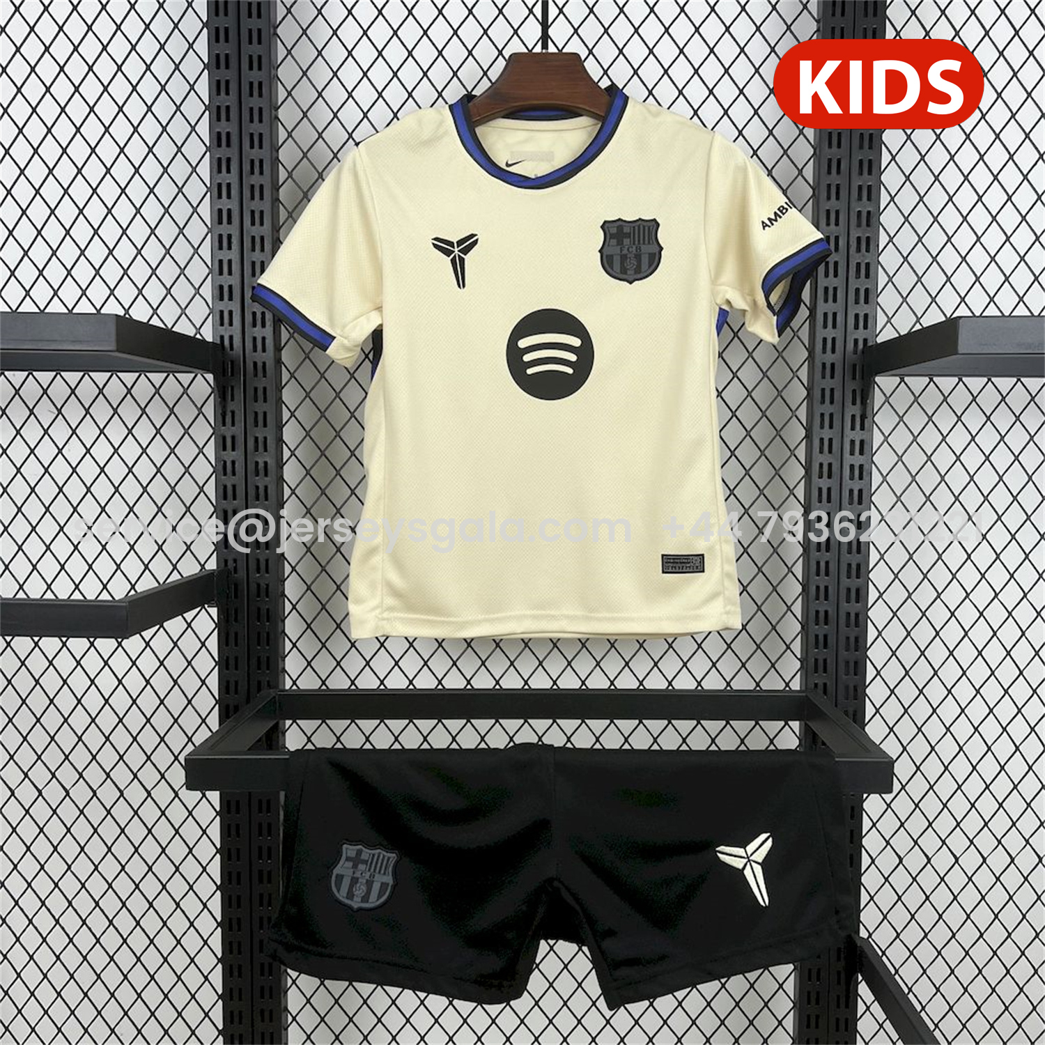 JerseysGala.com | Barcelona 25-26 Away Kids Kit -Customize Name, Number and Patch | Worldwide Shipping