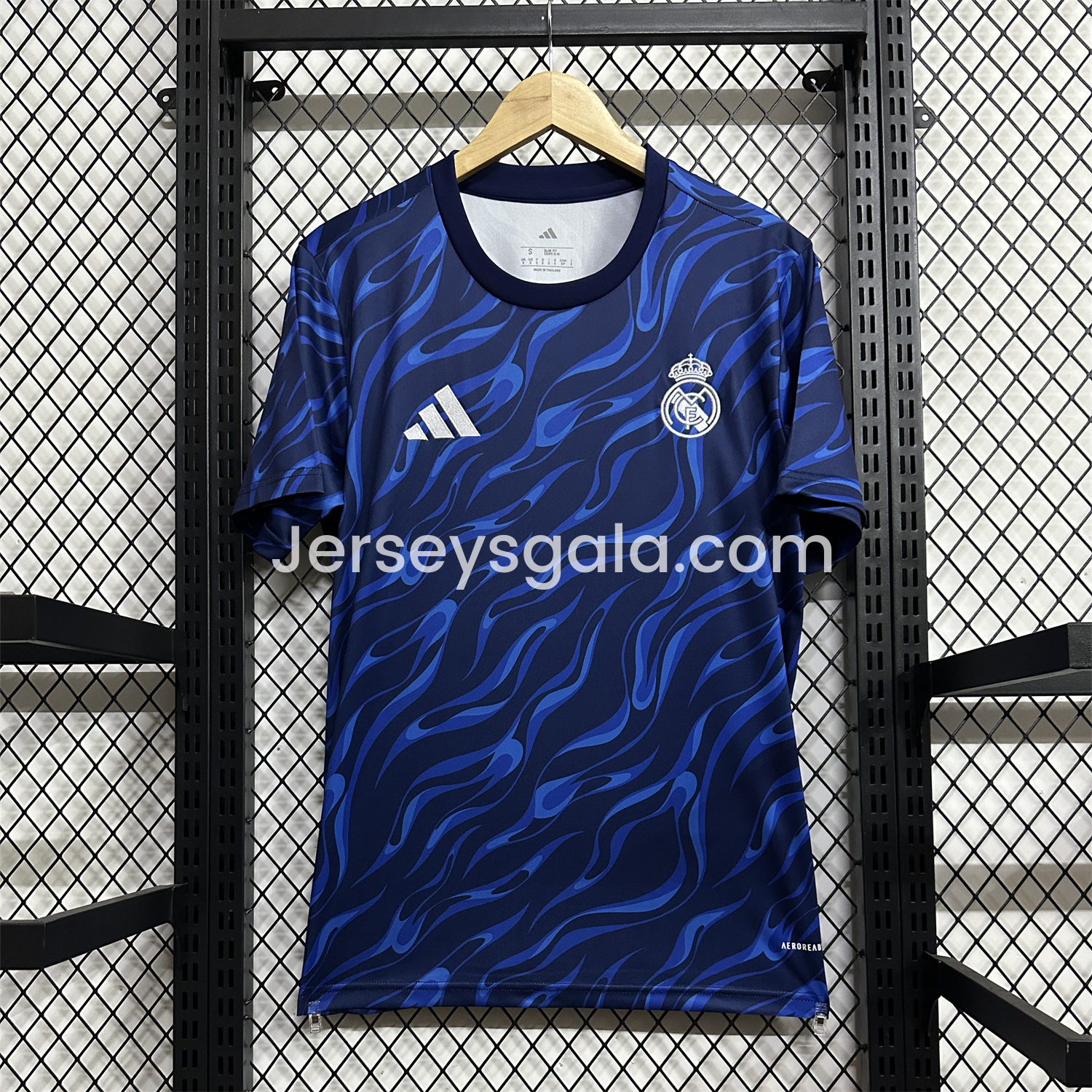 JerseysGala.com | Real Madrid 24-25 Blue Black Ripple Special Edition Jersey - Fans Version -Customize Name, Number and Patch | Worldwide Shipping