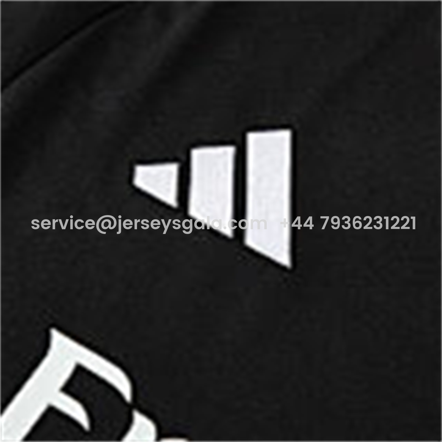 JerseysGala.com | Real Madrid 25-26 Short-Sleeve Training Set - Light Grey Stripes Black Top & Black Shorts -Customize Name, Number and Patch | Worldwide Shipping
