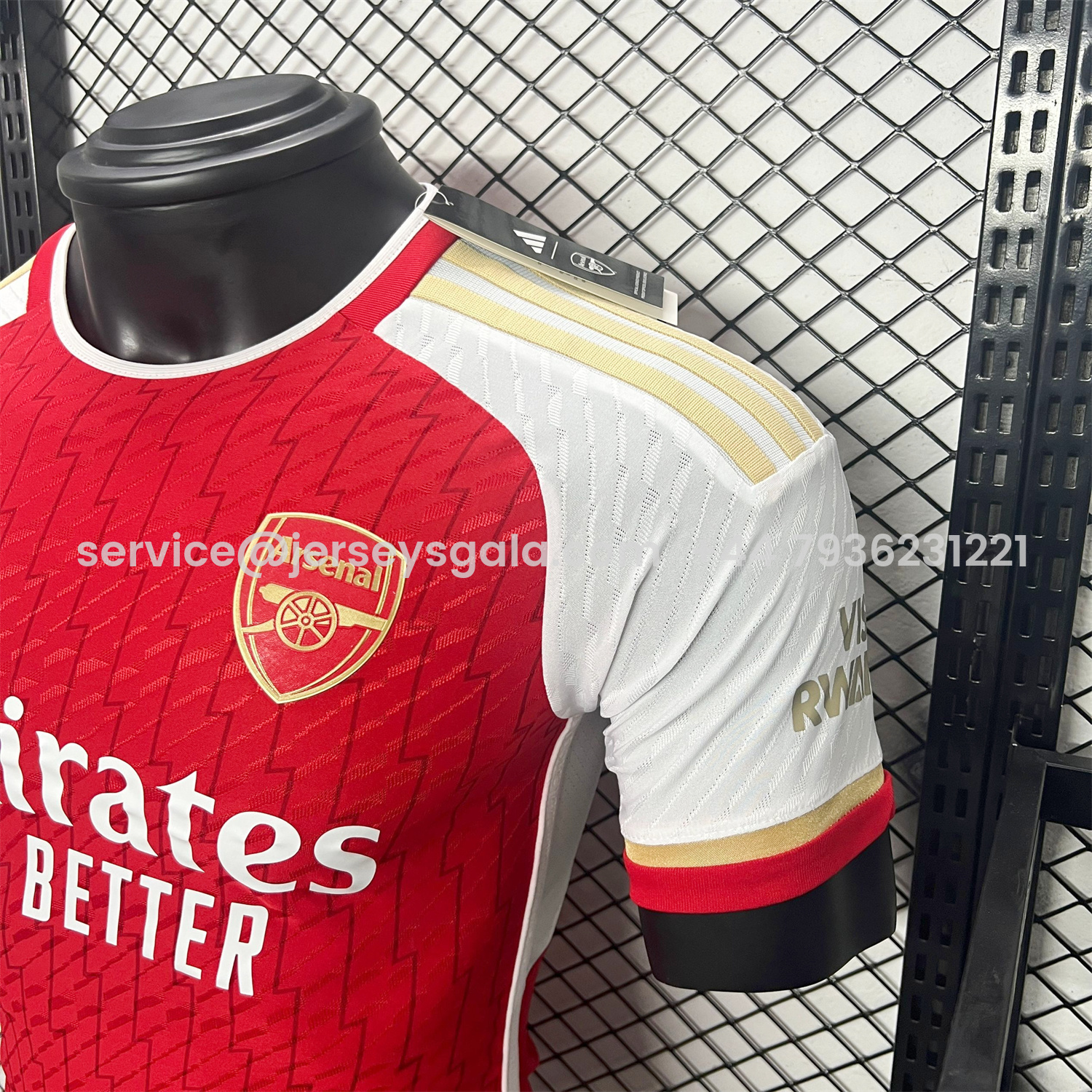 JerseysGala.com | Retro Arsenal 2023-24 Home Red Jersey - Player Version -Customize Name, Number and Patch | Worldwide Shipping