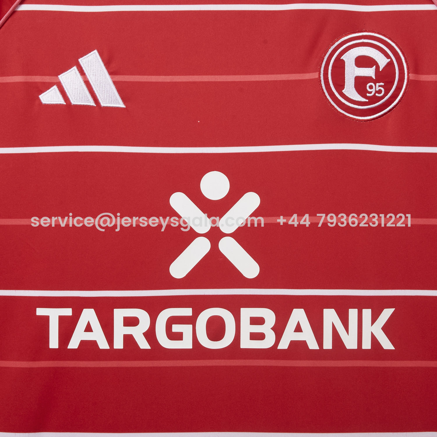 JerseysGala.com | Fortuna Düsseldorf 25-26 Home Jersey - Fans Version -Customize Name, Number and Patch | Worldwide Shipping