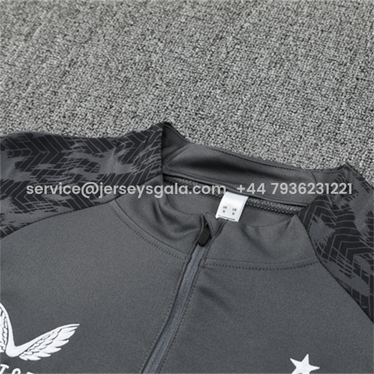 JerseysGala.com | Feyenoord 25-26 Long Sleeve Training Set - Dark Gray Top & Dark Gray Pants -Customize Name, Number and Patch | Worldwide Shipping