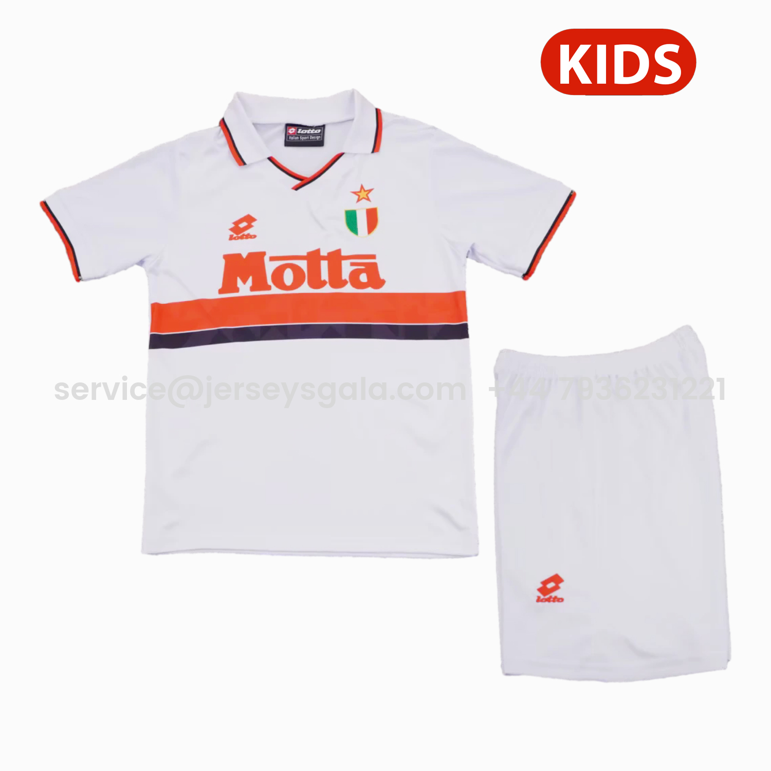 JerseysGala.com | Retro AC Milan 1993-94 Away Kids Kit -Customize Name, Number and Patch | Worldwide Shipping